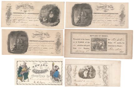 NINETEENTH CENTURY MERIT AWARDS, BUSINESS CARDS AND MORE (35)