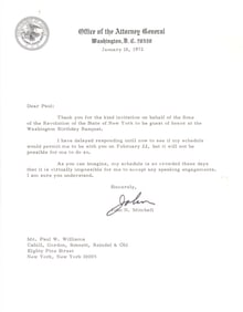 (WATERGATE) JOHN N. MITCHELL