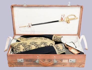 JAPANESE AMBASSADOR'S DRESS UNIFORM AND SWORD, WITH LEATHER CASE