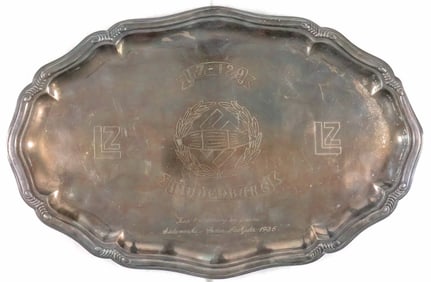 1936 HINDENBURG SOUVENIR FLIGHT PLATTER