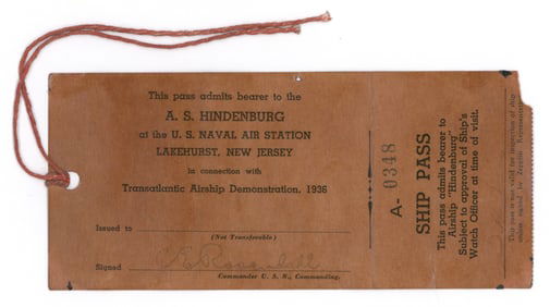 LZ 129 HINDENBURG SHIP PASS