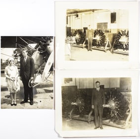 CHARLES LINDBERGH ORIGINAL PRESS PHOTOGRAPHS (3)
