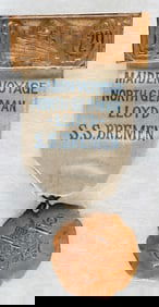 SS BREMEN MAIDEN VOYAGE PIN