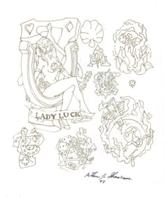 ARTHUR SHAWCROSS ORIGINAL SIGNED PRISON ART