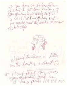 CHARLES MANSON DRAWS HIS SELF-PORTRAIT