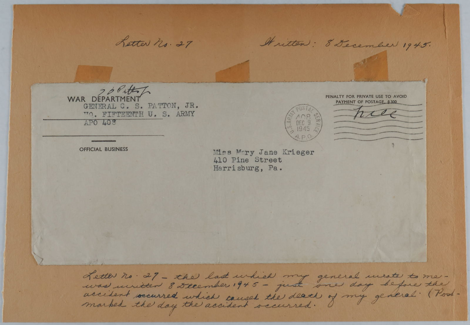 GEORGE S. PATTON, JR.: (1885 - 1945) ‘Old Blood and Guts’ was one of the finest tank commanders in history, rolling his forces through Tunisia, Sicily, France and Germany until halted at the Rhine. ONE OF THE