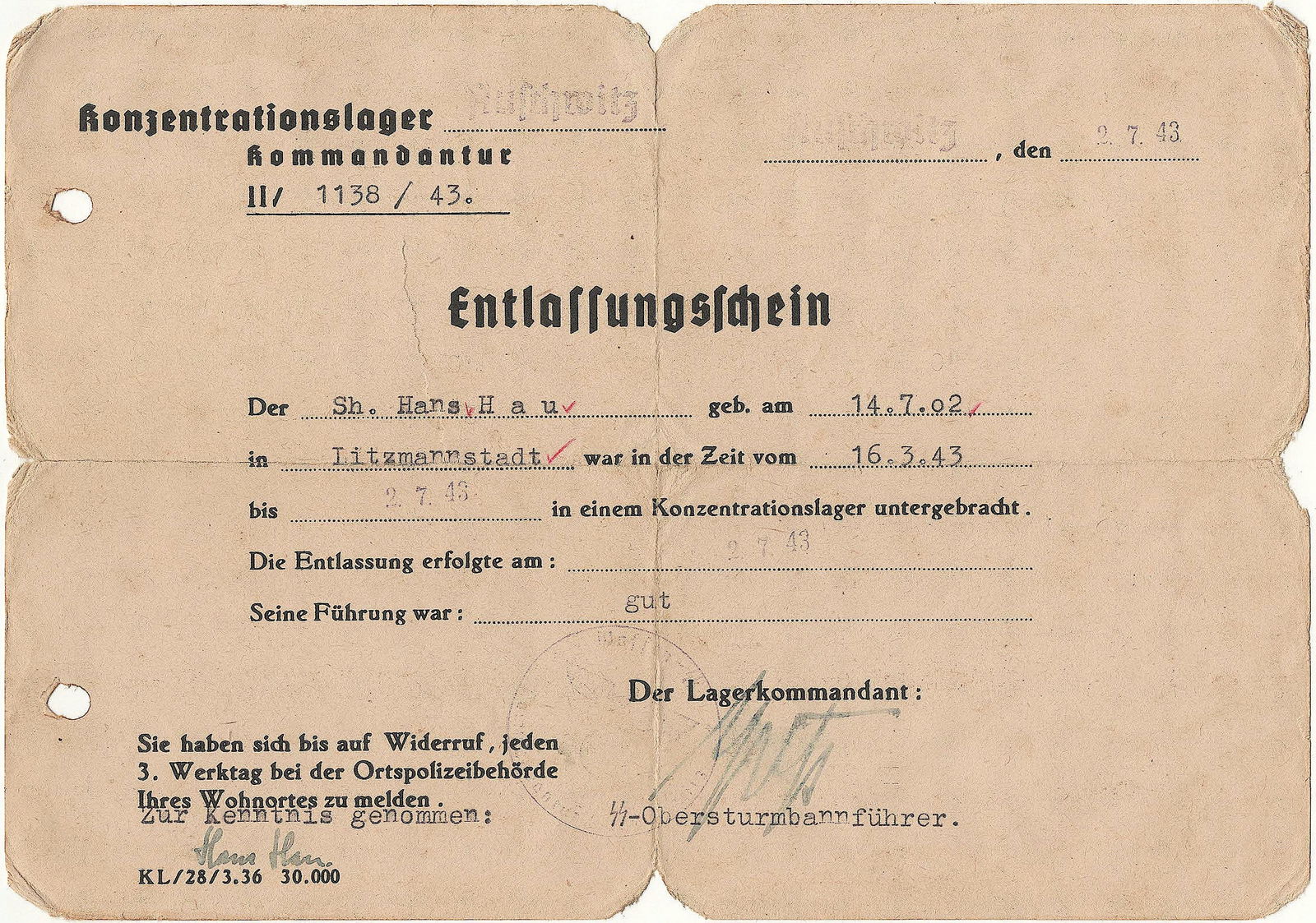 RUDOLF HOESS: (1901-1947) SS-Obersturmbannfuhrer, twice commandant of Auschwitz where he tested and perfected the processes of gassing and cremation. Nearly a million people were murdered with his full knowledge an