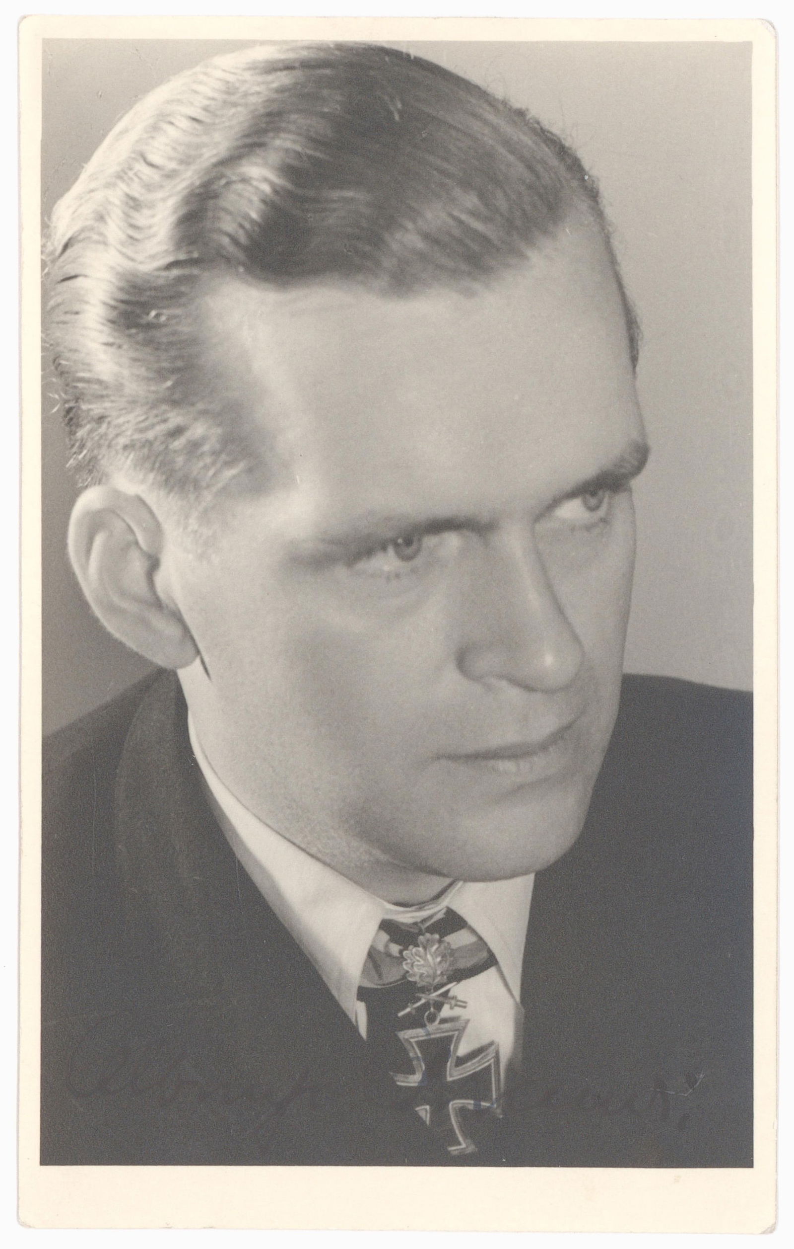 ALBRECHT BRANDI: (1914 - 1966) German U-boat commander awarded with the Knights Cross with Oak Leaves, Swords and Diamonds. Brandi is credited with the sinking of eight merchant ships for a total of 25,879 gross