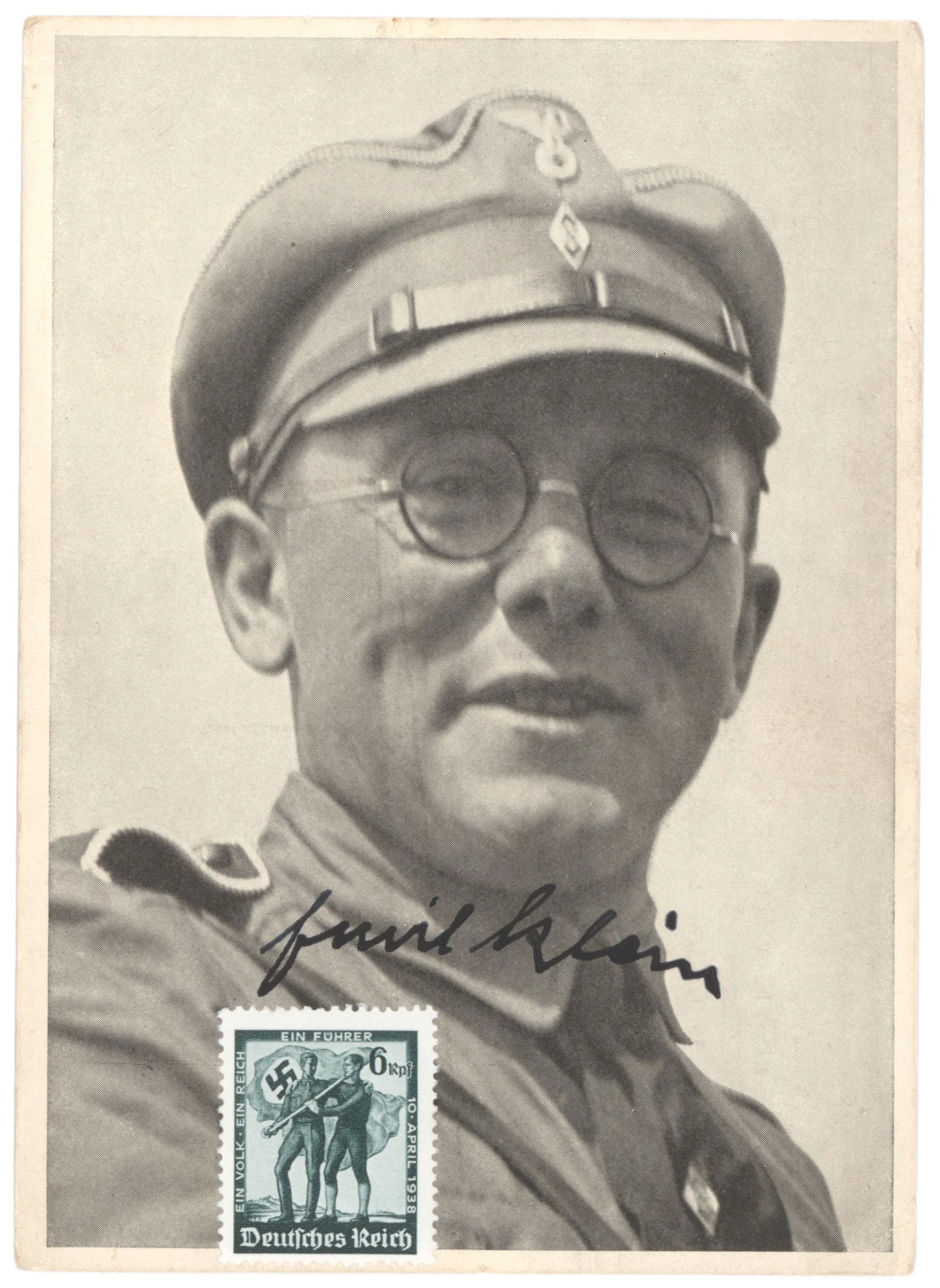 EMIL KLEIN: (1905 - 2010) Member of the Reichstag. He joined the Nazi Party and its youth group from the very first day it was founded on 4 October 1920. For the party, he served as propaganda leader and