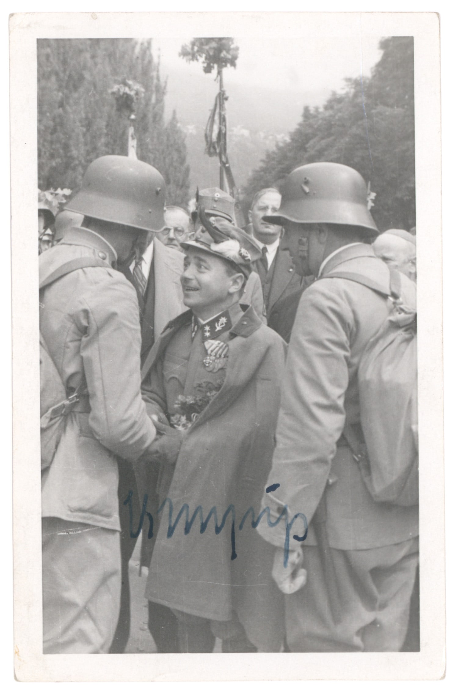 ENGELBERT DOLLFUSS: (1892-1934) Chancellor of Austria, later to become dictator. He became an ally of Hitler and Mussolini, and was assassinated on July 34, 1934. Rare S.P., 3.5 x 5.5 in. b/w, a candid image of the