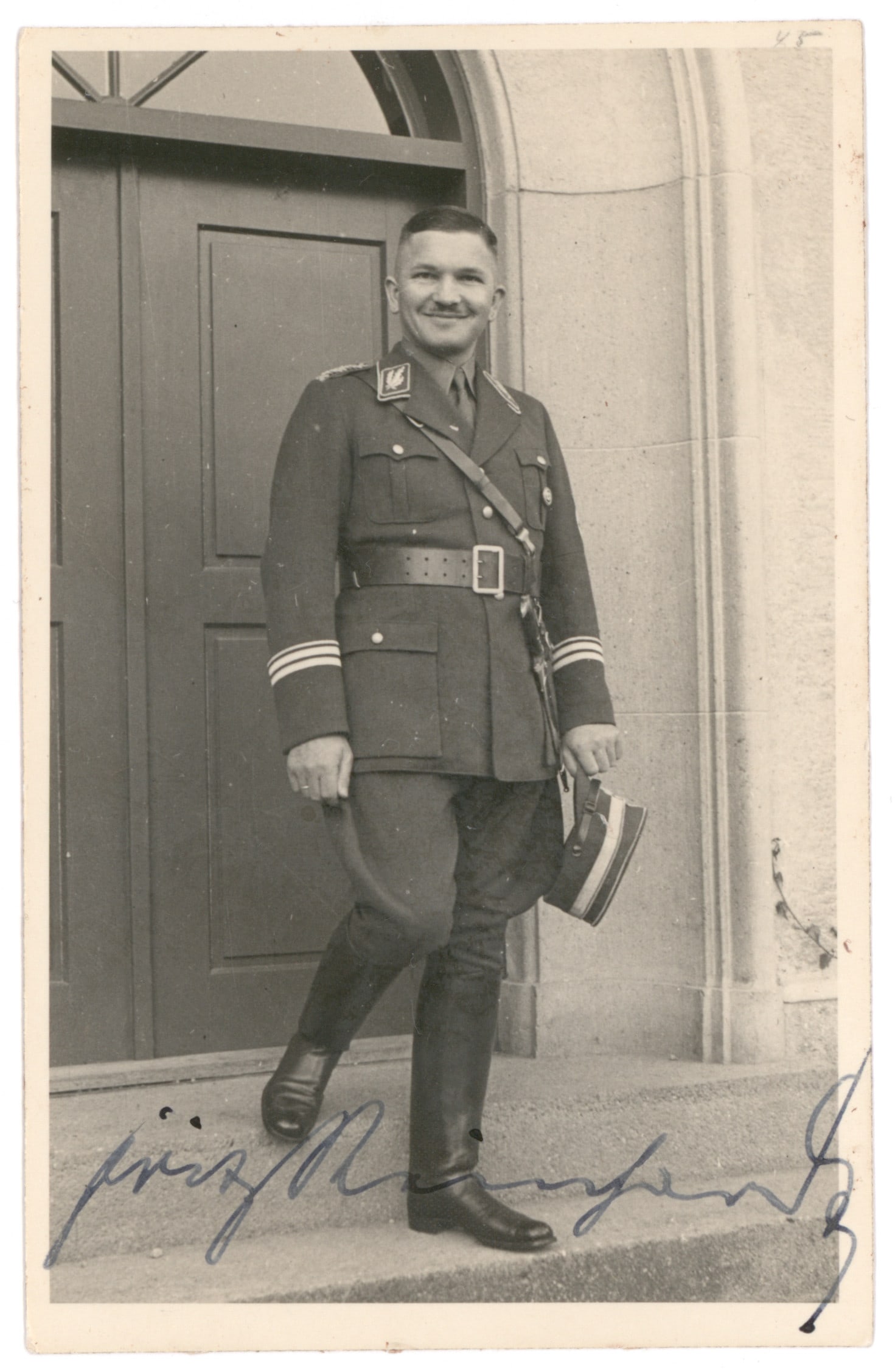 FRITZ REINHARDT: (1895 -1965) Nazi Gauleiter of Upper Bavaria and a financial official who helped Hitler evade millions of marks in taxes. Tried and convicted as a war criminal. Probable war-date S.P., 3 x 4.5 in.
