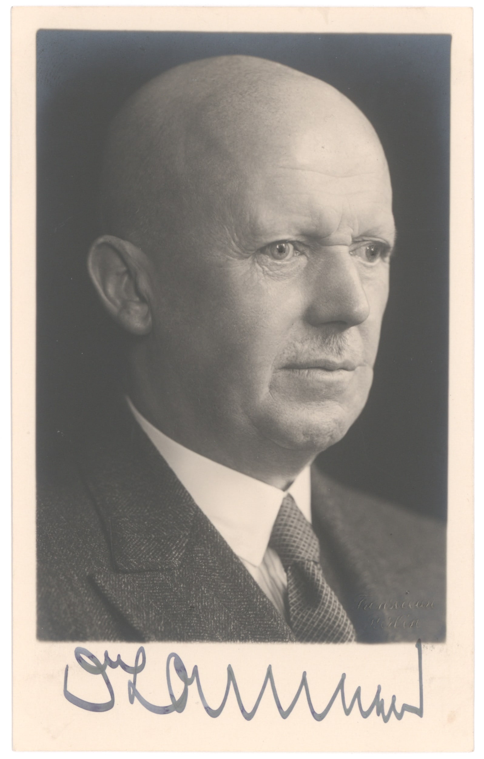 HANS LAMMERS: (1879-1962) Minister and Chief of the Reich Chancellery, ordered arrested by Hitler in the final days, and ultimately sentenced to twenty years imprisonment for war crimes. Excellent S.P., 4 x 6.25