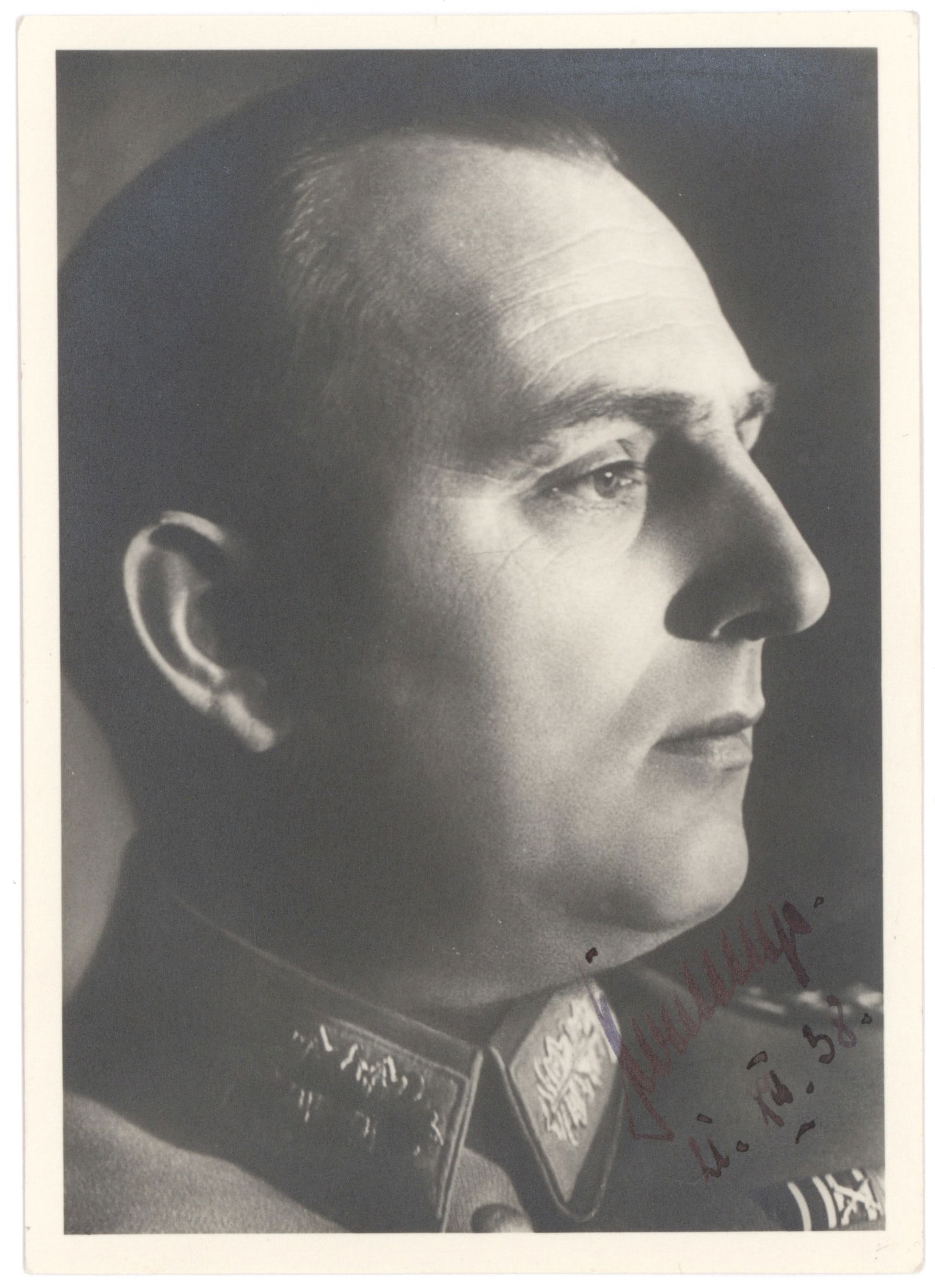 KURT DALUEGE: (1897 - 1946) Chief of Security Police in SD central office, appointed SS-Oberstgruppenfuehrer (1942), succeeded Heydrich as Deputy Protector of Bohemia and Moravia. Hanged by the Czechs in 1946. Fine