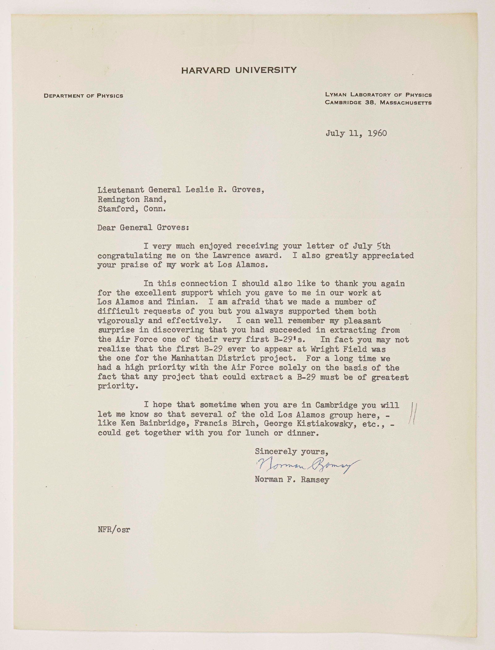 (MANHATTAN PROJECT) NORMAN F. RAMSEY: NORMAN F. RAMSEY (1915–2011) American physicist who was awarded the 1989 Nobel Prize in Physics. Drafted by Robert Oppenheimer to join the Manhattan Project, Ramsey was tasked with selected the