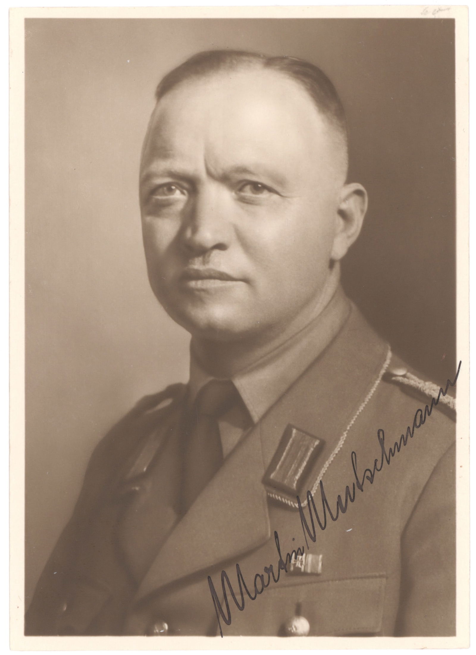 MARTIN MUTSCHMANN: (1879 - 1947) German entrepreneur and National Socialist politician. From 1925 to 1945 he was Gauleiter of Saxony, from 1933 Reich Governor and from 1935 also Prime Minister of Saxony. Mutschmann