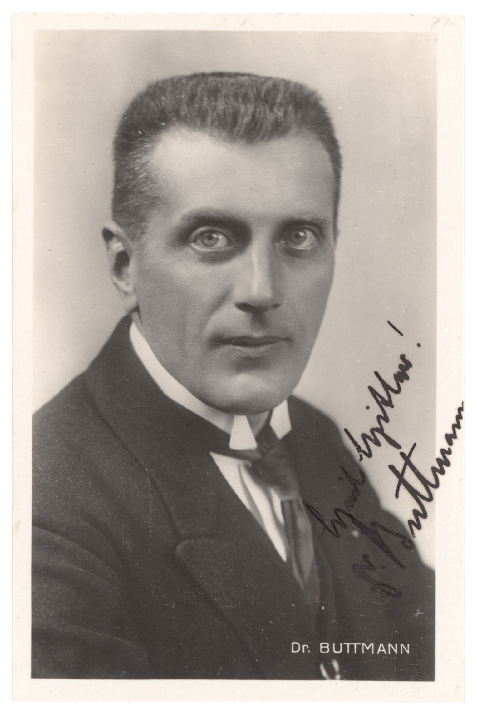 RUDOLF BUTTMANN: (1885 – 1947) German lawyer and politician who was Ministerial Director of the Department for Cultural Policy from 1933 to 1935, and a member of the Nazi Party. He served as a chief negotiator