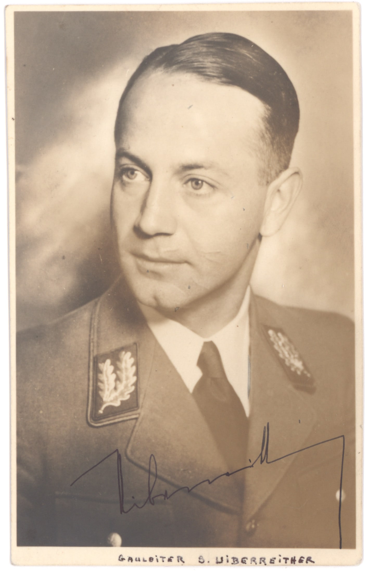 SIEGFRIED UIBERREITHER: (1908 – 1984) Austrian Nazi Gauleiter and Reichsstatthalter of the Reichsgau Styria during the Third Reich. He was held at the former Dachau concentration camp but he fled in 1947 when he learne