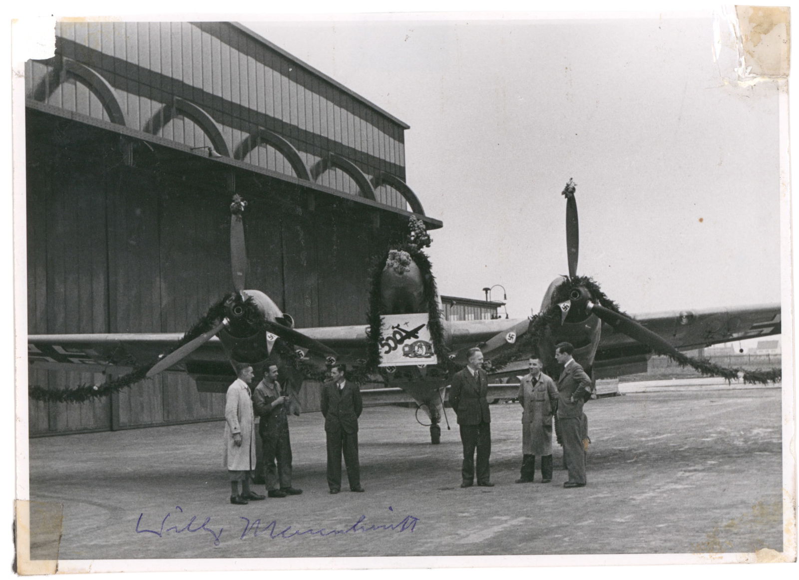 WILLY MESSERSCHMITT: (1898 - 1978) German aircraft designer and manufacturer, responsible for the creation of the Messerschmitt Bf 109, Me 209, and the first jet-powered fighter to enter service: the Messerschmitt Me