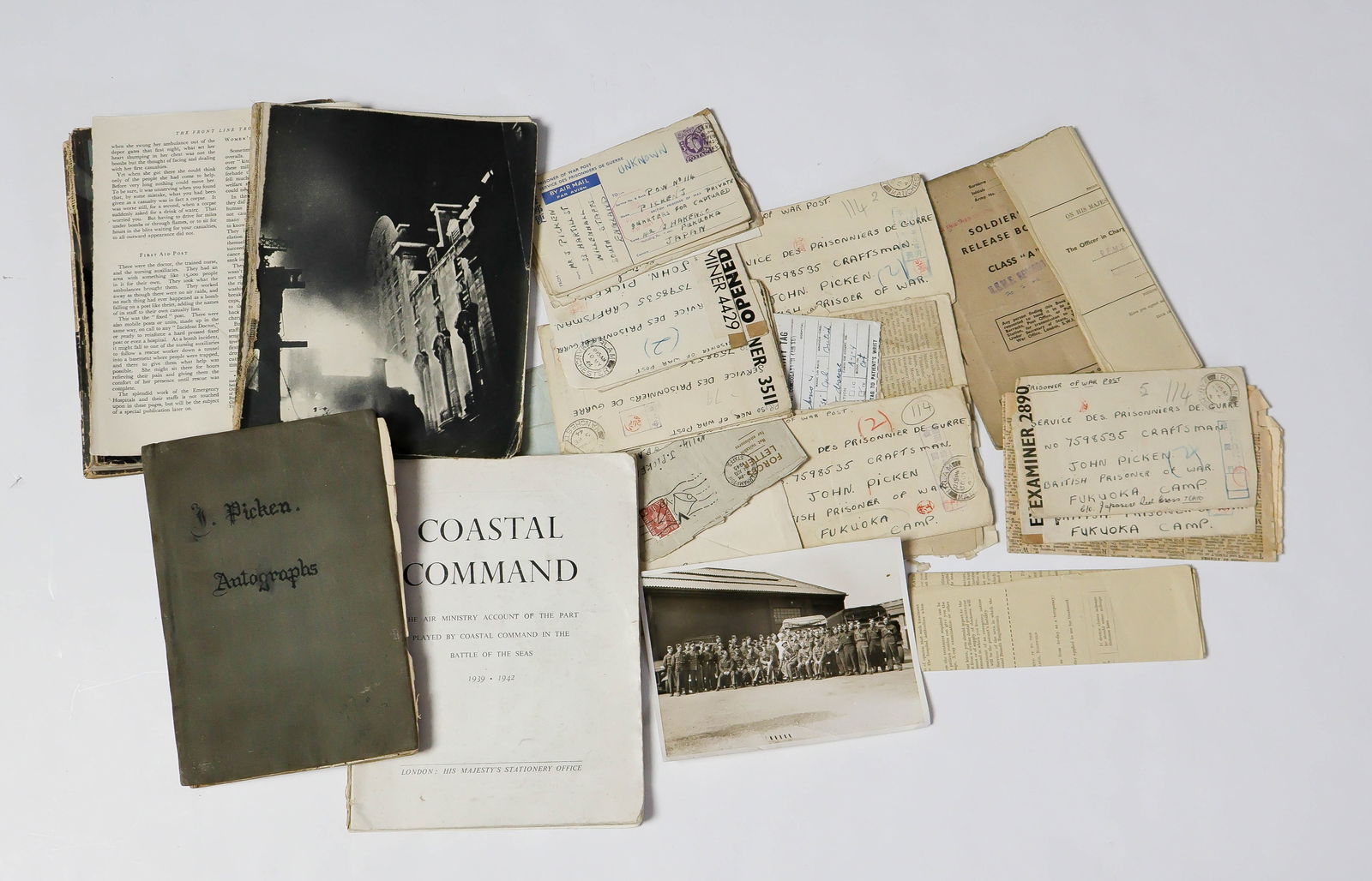 JOURNAL OF A FUKUOKA CAMP P.O.W., WITH SKETCH FROM A MURDERED AMERICAN FLYER USED IN MEDICAL (1 of 13)