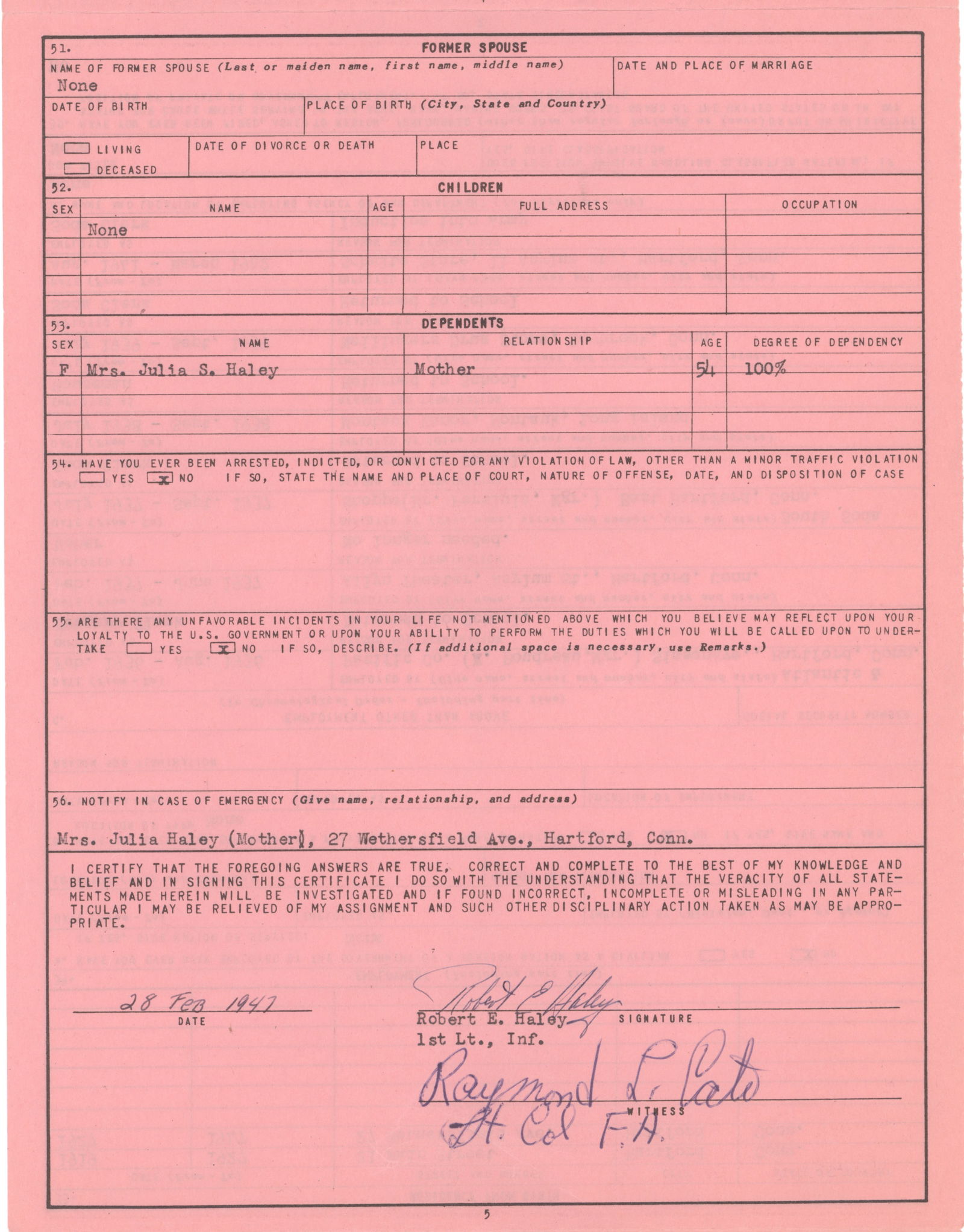 ('BAND OF BROTHERS' 506TH P.I.R.) LT. ROBERT E. HALEY DOCUMENT GROUPING (12) (1 of 14)
