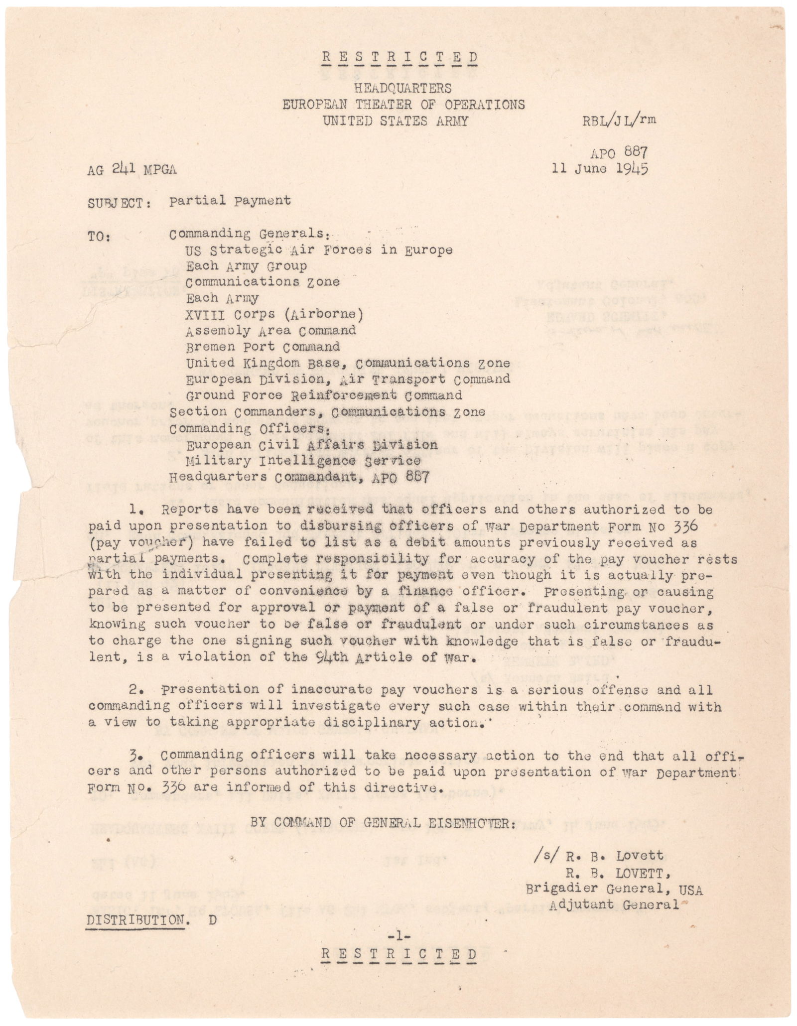 ('BAND OF BROTHERS' 506TH P.I.R.) LT. ROBERT E. HALEY DOCUMENT GROUPING (12) (1 of 10)