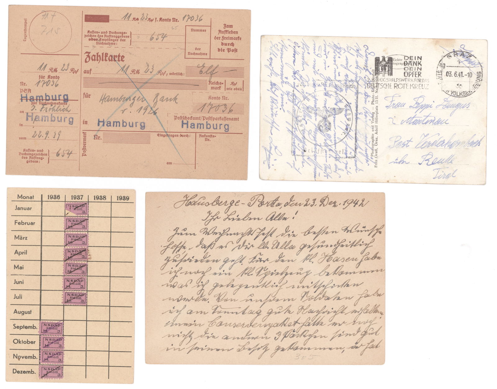 GERMAN WWII EPHEMERA GROUP - 6