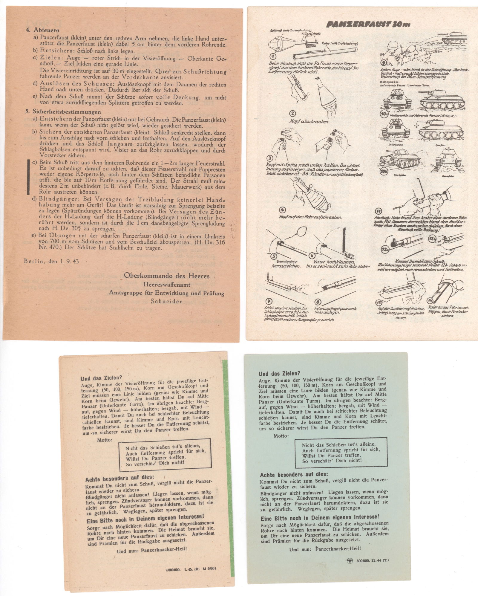 PANZERFAUST OPERATIONAL GUIDES (4) - 4