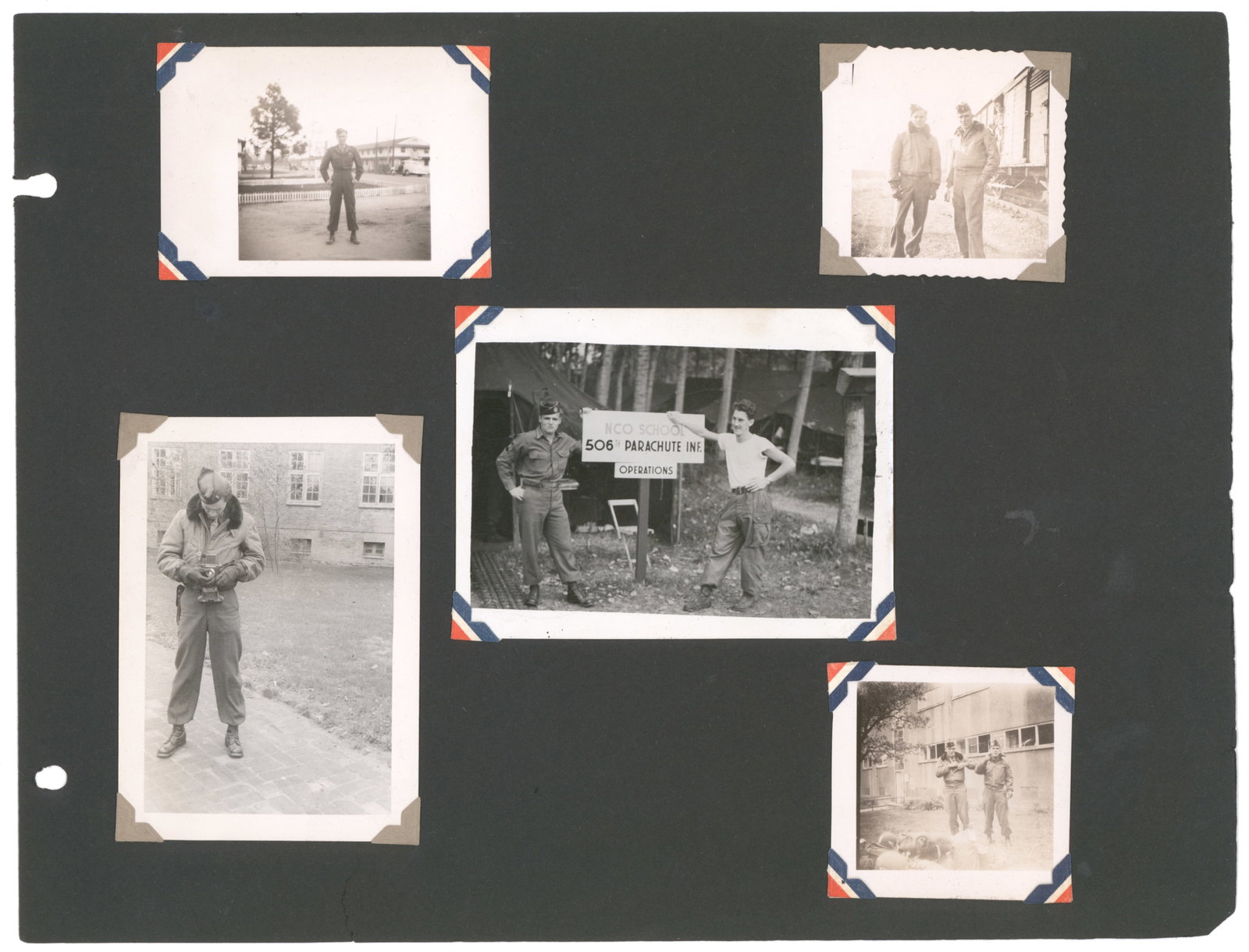 ('BAND OF BROTHERS' 506TH P.I.R.) ROBERT E. HALEY'S 506TH P.I.R WARTIME PHOTOGRAPHS (12): ROBERT E. HALEY (1919-2004) American military officer in the 101st Airborne Division, a well-rounded student and athlete from Connecticut who served first with the 541st P.I.R., then more famously as 