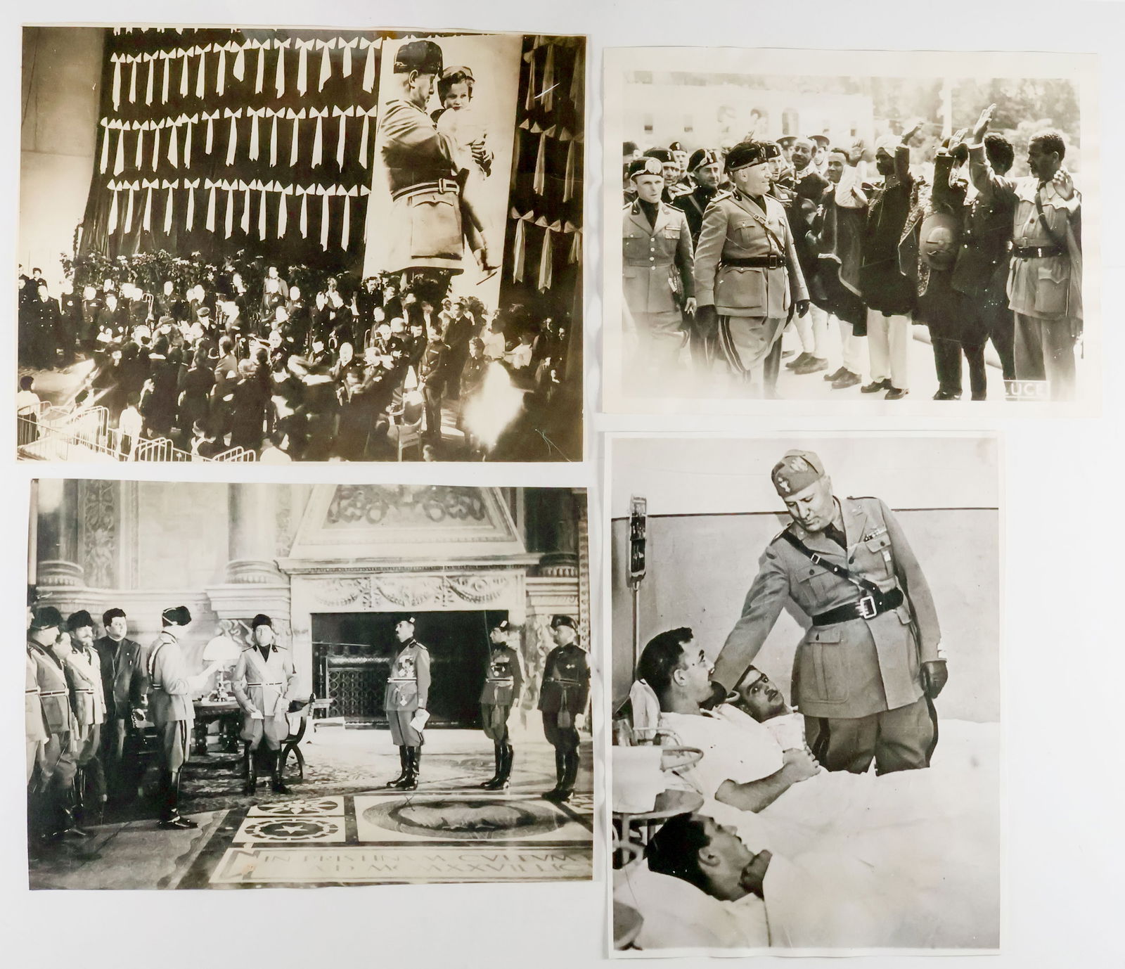BENITO MUSSOLINI PRESS PHOTOGRAPHS (4) (1 of 2)