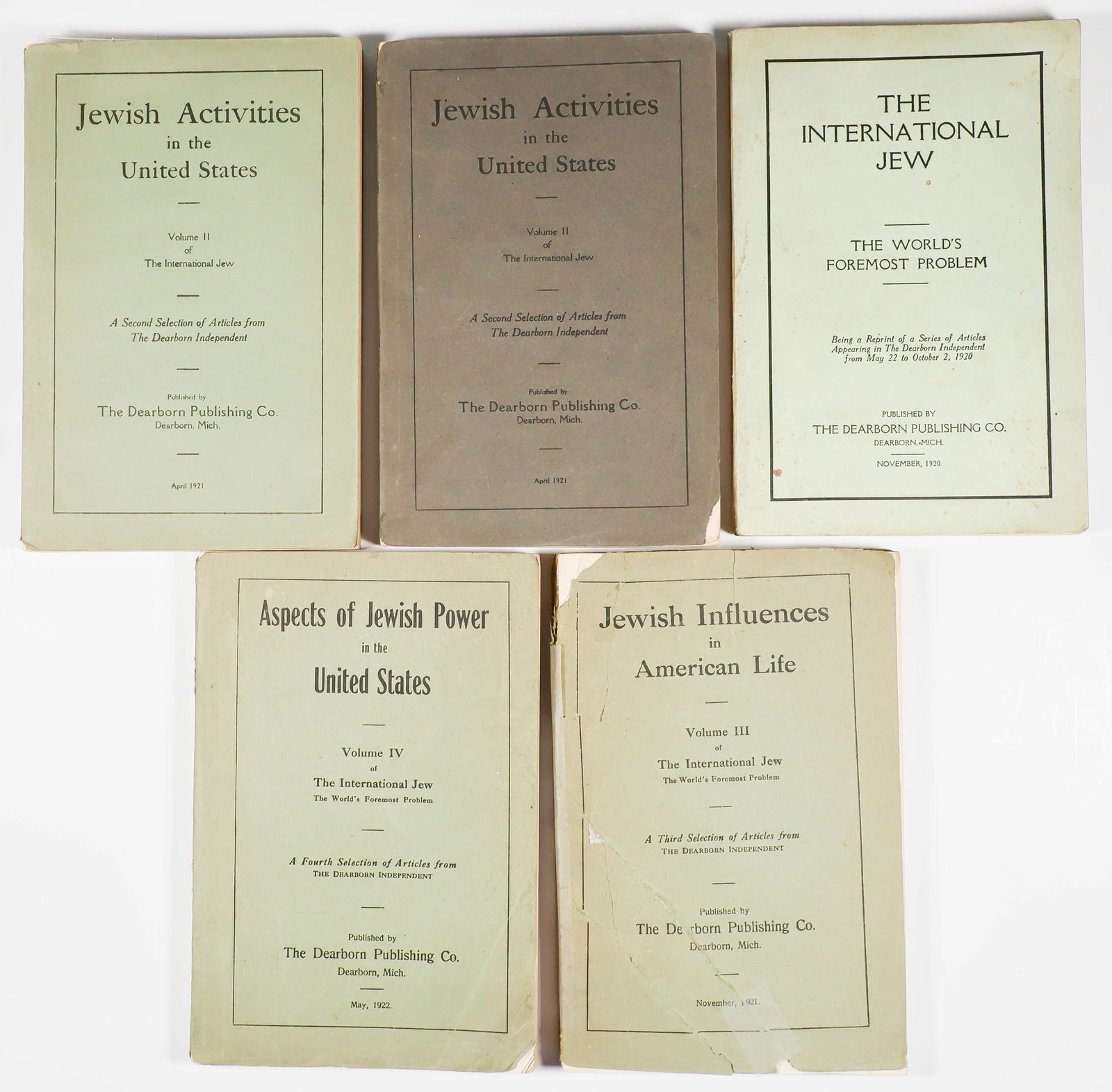 HENRY FORD 'THE INTERNATIONAL JEW' FOUR VOLUME SET WITH SIGNATURE (1 of 13)