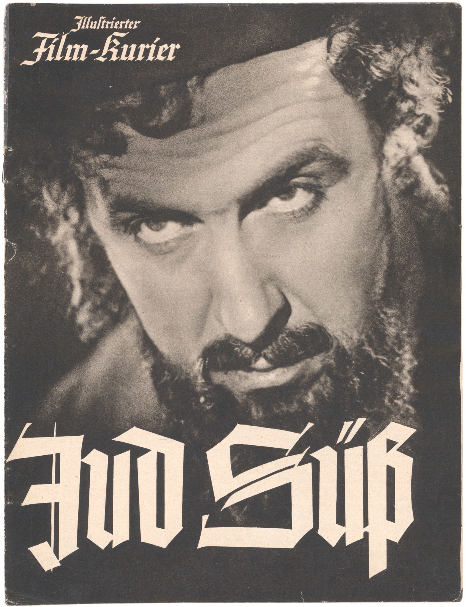 'JUD SUSS' PROGRAM: A rare, printed program from the notorious propaganda film 'Jew Suss' commissioned by Joseph Goebbels and completed in 1940. The movie played on basic Nazi stereotypes of Jews having hooked noses and