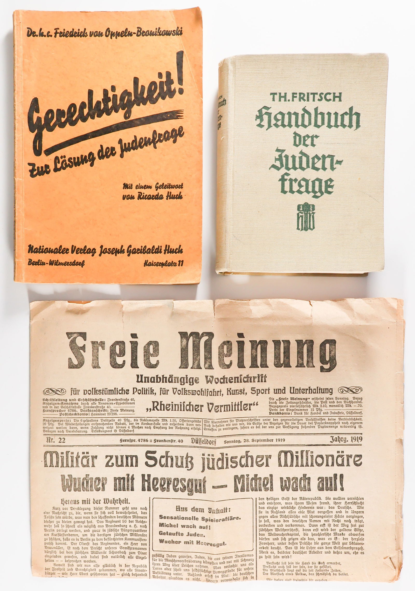 GERMAN JEWISH-RELATED PUBLICATIONS (3) (1 of 6)