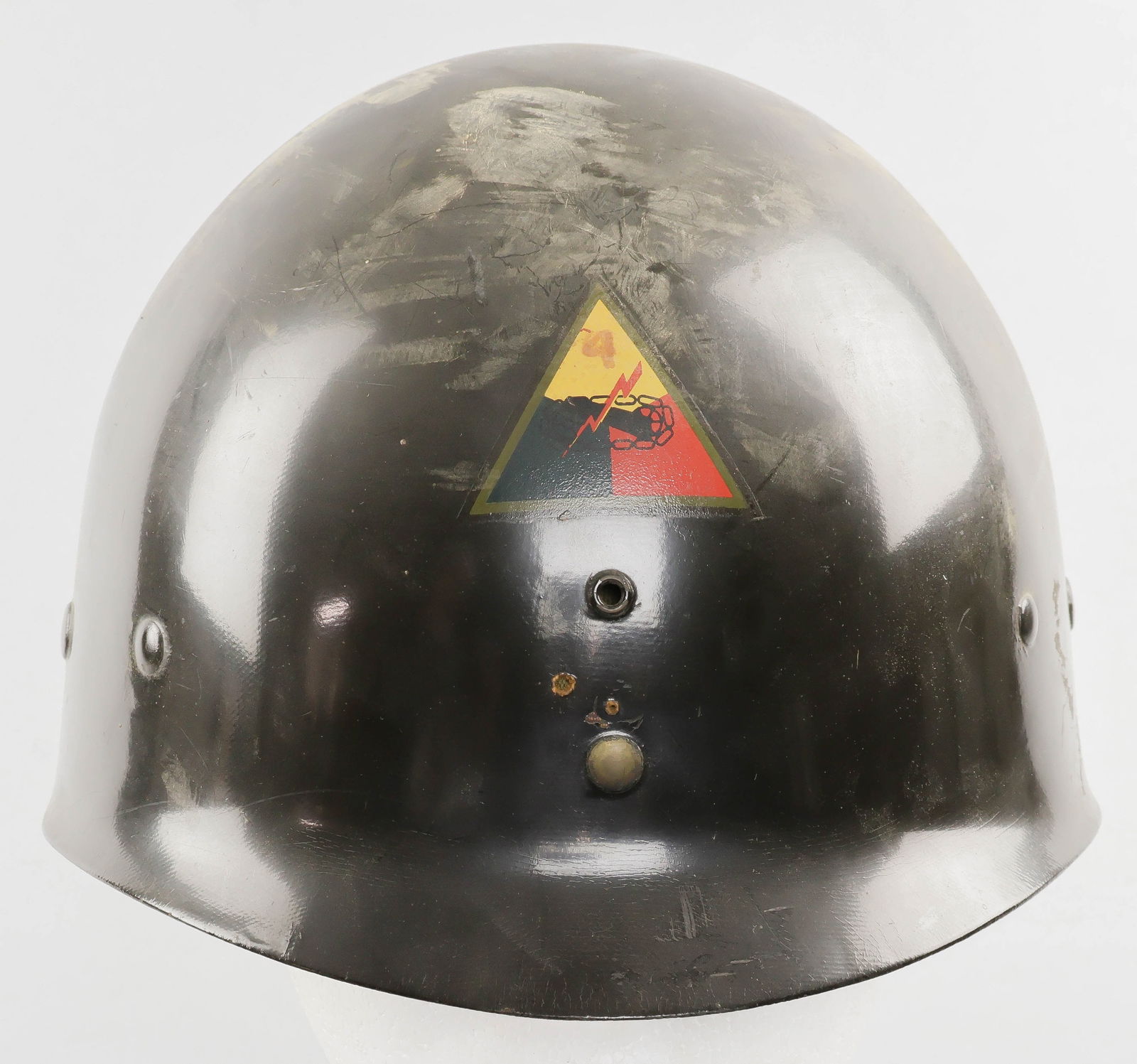 4TH ARMORED DIVISION M1 HELMET LINER (1 of 7)