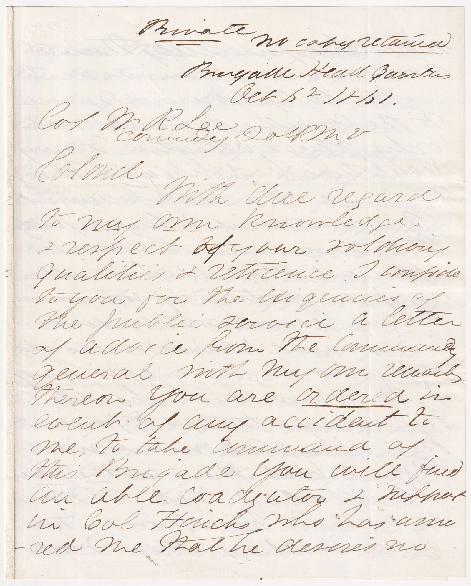 FREDERICK W. LANDER: (1821 - 1862) American explorer and Union brigadier general, wounded a day after Ball's Bluff who died as a result of complications from those wounds. Exceedingly rare, extremely fine military content