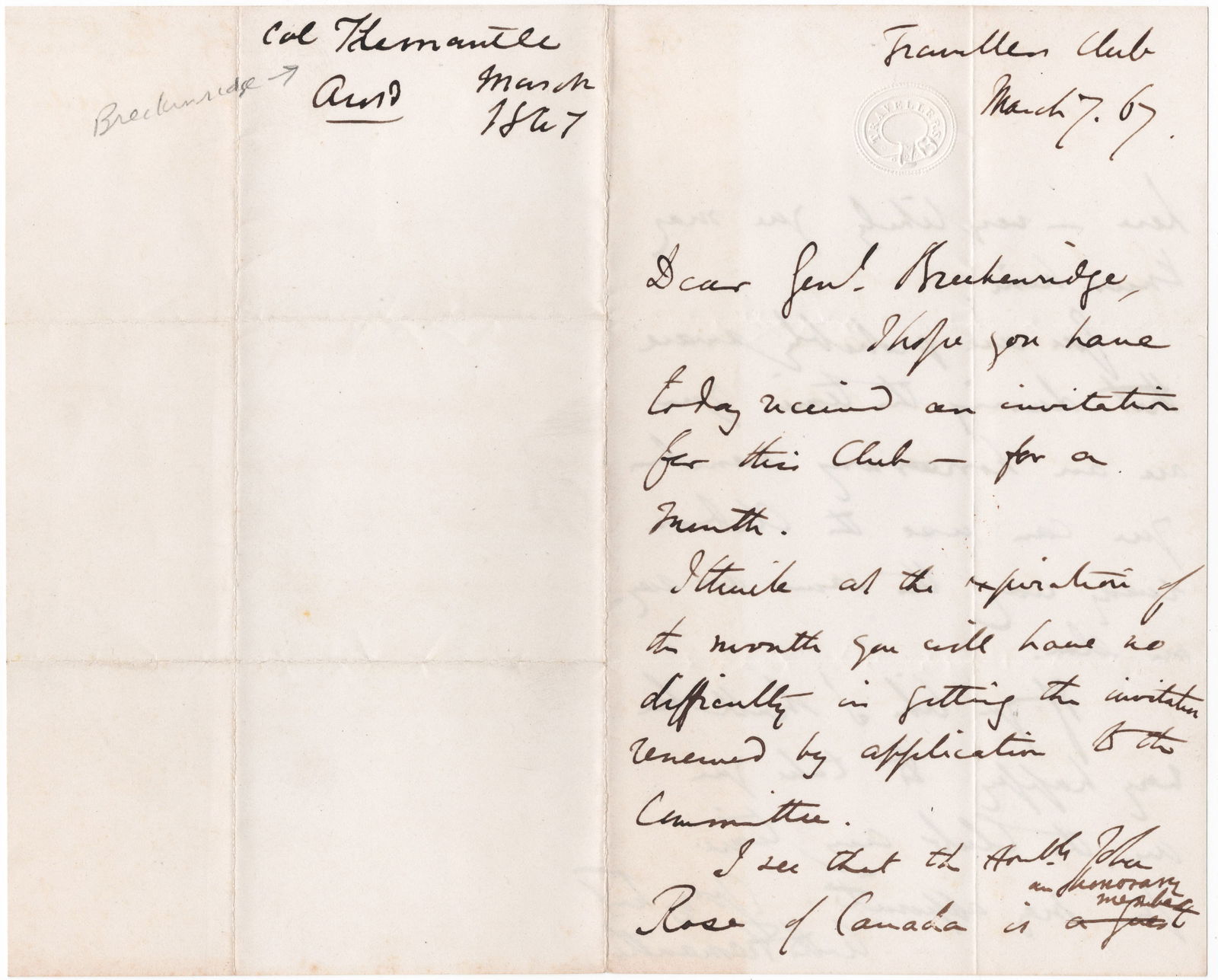ARTHUR LYON FREMANTLE: (1835-1901) British army officer best known for his travels through the Confederacy as an unofficial ‘war tourist’, during which he made the acquaintances of numerous generals and other