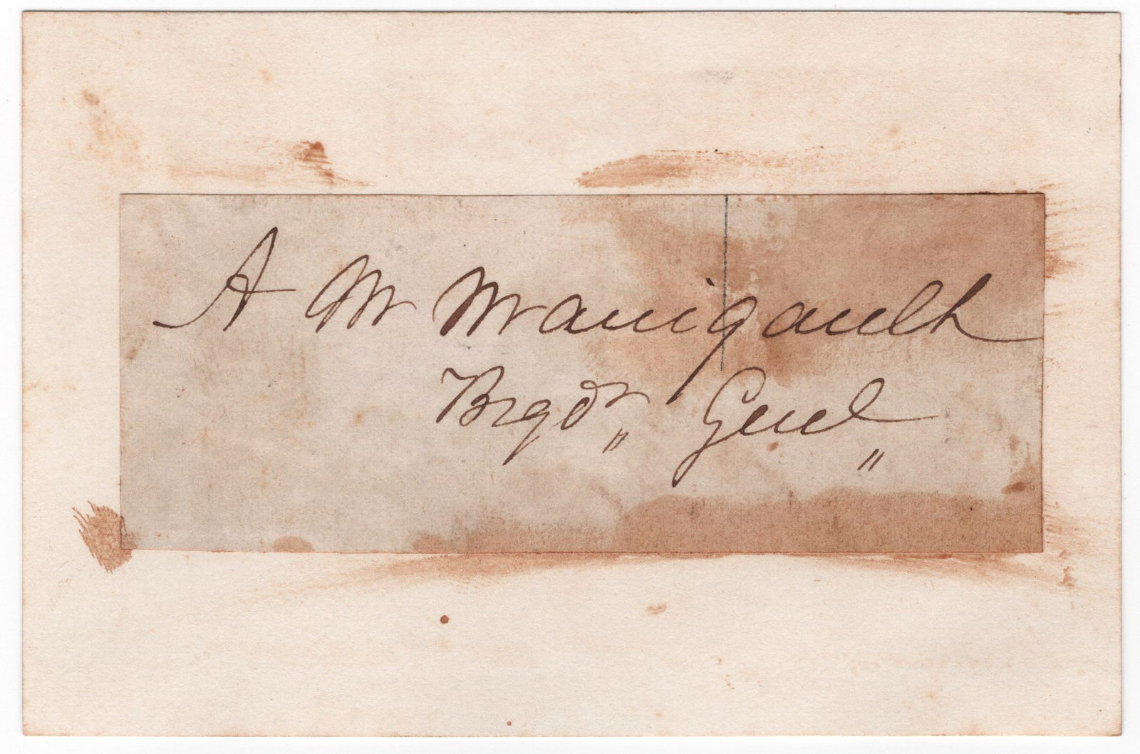 ARTHUR M. MANIGAULT: (1824 - 1886) Confederate brigadier general, erected defensive batteries prior to the attack on Fort Sumter, and saw action during the Siege of Corinth. Afterwards he saw action at the Battles of