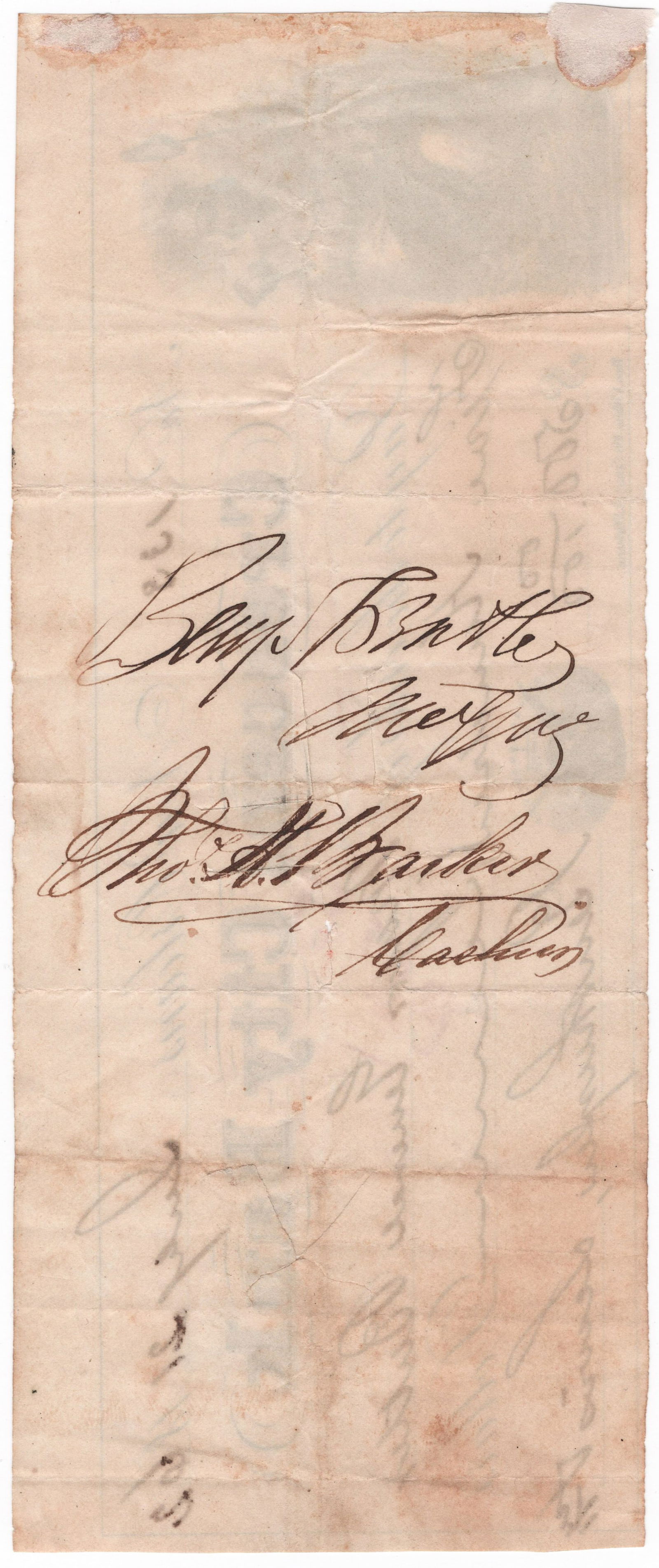 BENJAMIN F. BUTLER: (1818 - 1893) Union major general, called 'The Beast' for his authoritarian control of occupied New Orleans. Later in the war, he commanded the Army of the James. Bold signed endorsement with rank