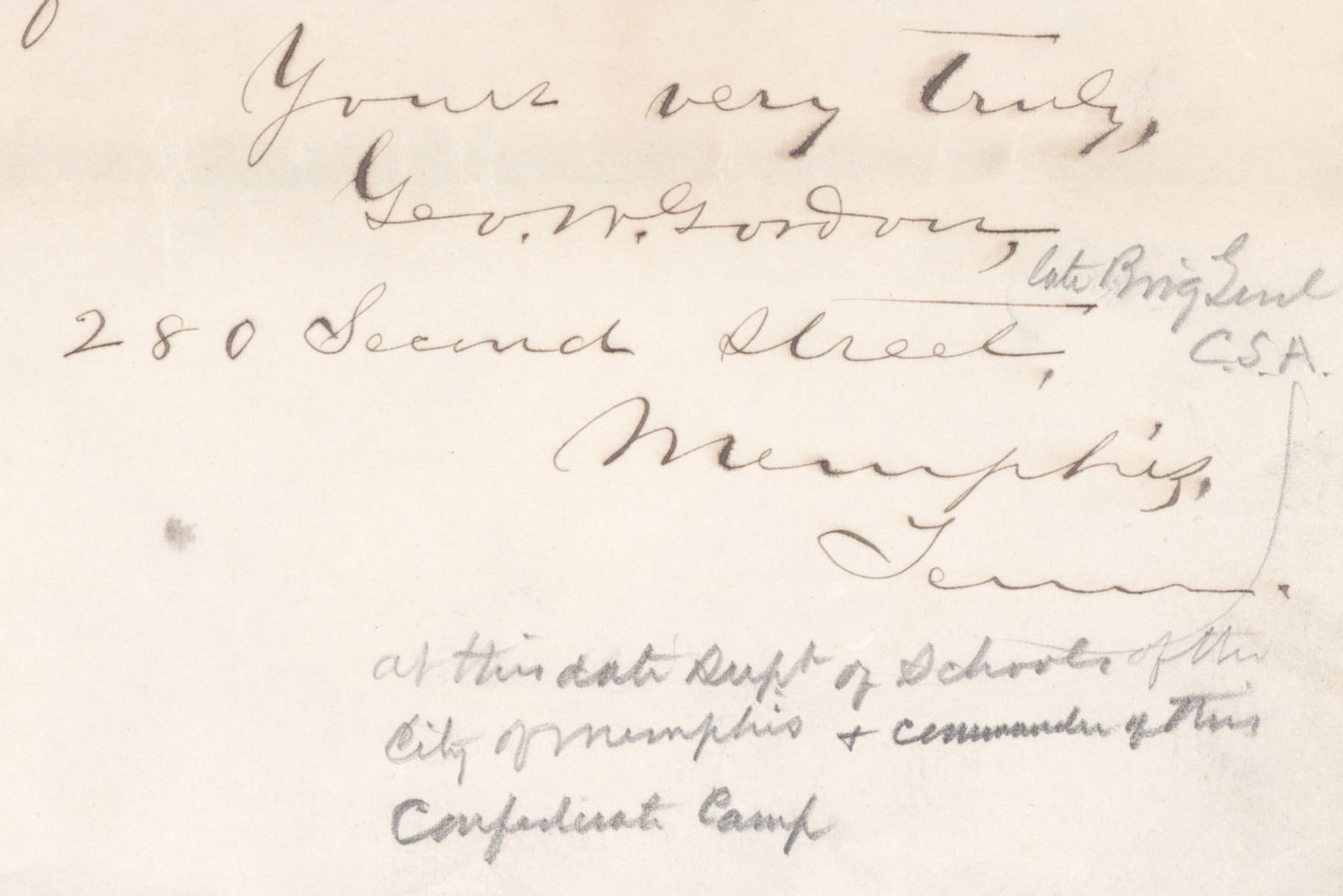 CONFEDERATE GENERAL GEORGE W. GORDON’S ACCOUNT OF THE BATTLE OF KENNESAW MOUNTAIN: GEORGE W. GORDON (1836 – 1911) Confederate brigadier general, led a brigade at Franklin where he was wounded and captured. He helped found the Ku Klux Klan immediately postwar in Tennessee. A