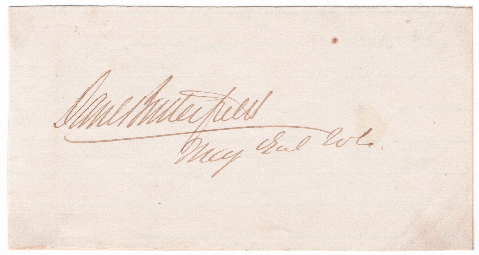 DANIEL BUTTERFIELD: (1831 - 1901) Union major general who commanded a brigade at Bull Run, awarded the Medal of Honor for Gaines Mill, and wounded in that battle and Gettysburg. He also helped design the corps badges for