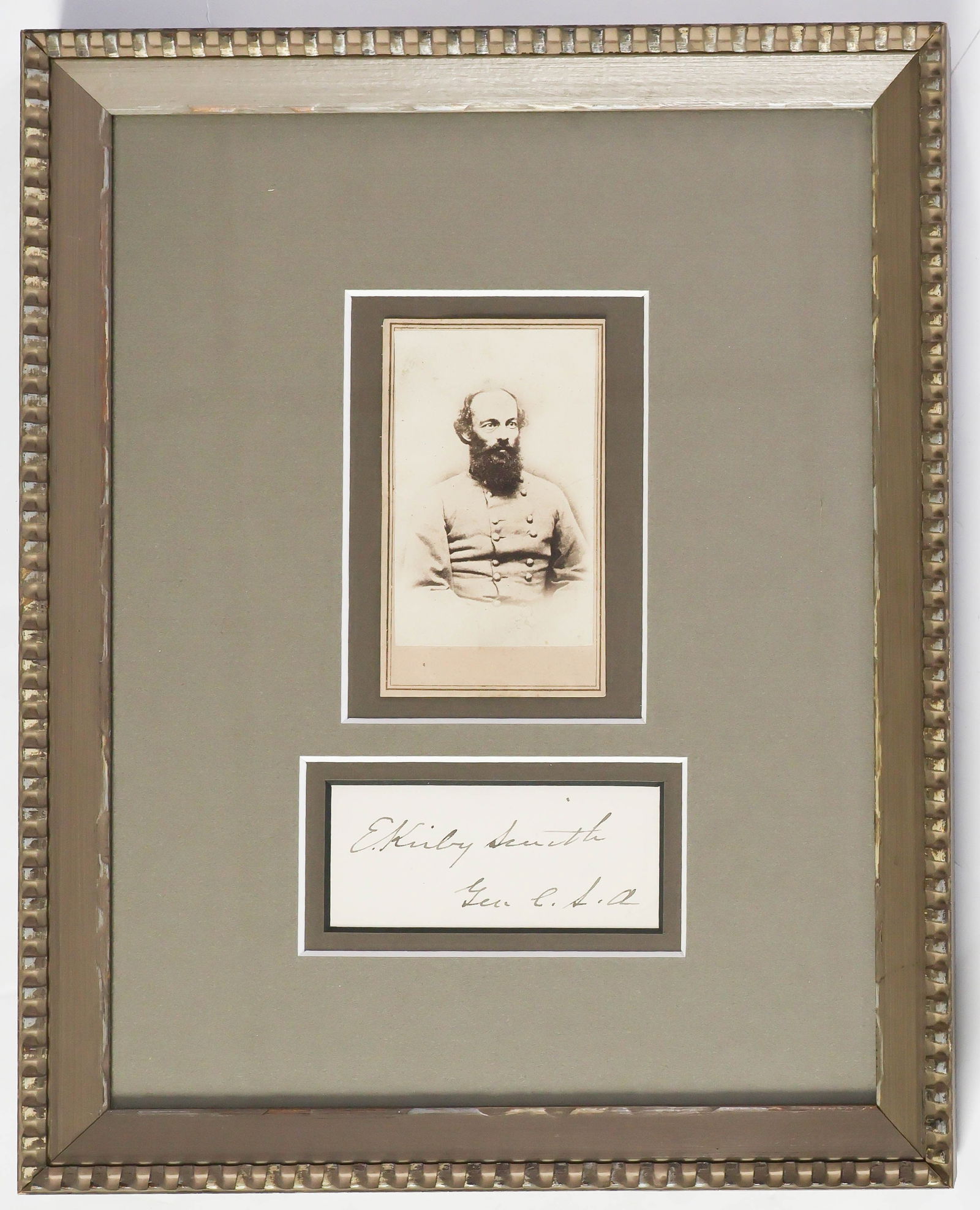 EDMUND KIRBY SMITH: (1824 - 1893) Confederate lieutenant general who led troops at First Bull Run, fought under Bragg at Perryville, and later commanded forces in the Trans-Mississippi, crushing Banks in the Red River