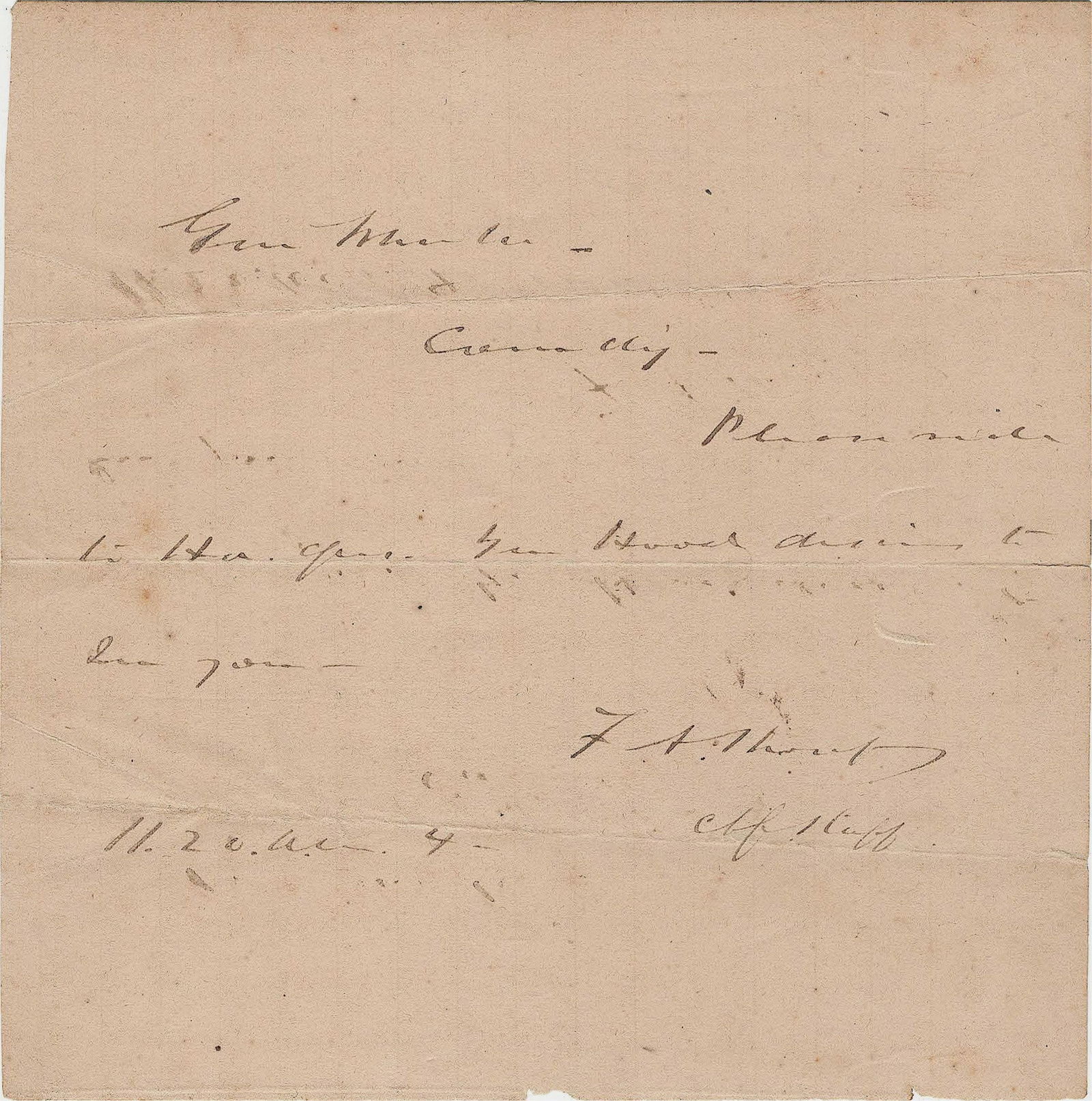 FRANCIS A. SHOUP: (1834-1896) Confederate brigadier general who served as Johnston's chief of artillery during the Atlanta campaign and Hood's chief of staff during the Nashville campaign. Rare, fine association