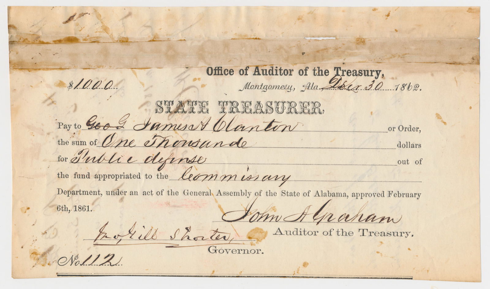 JAMES H. CLANTON - 3