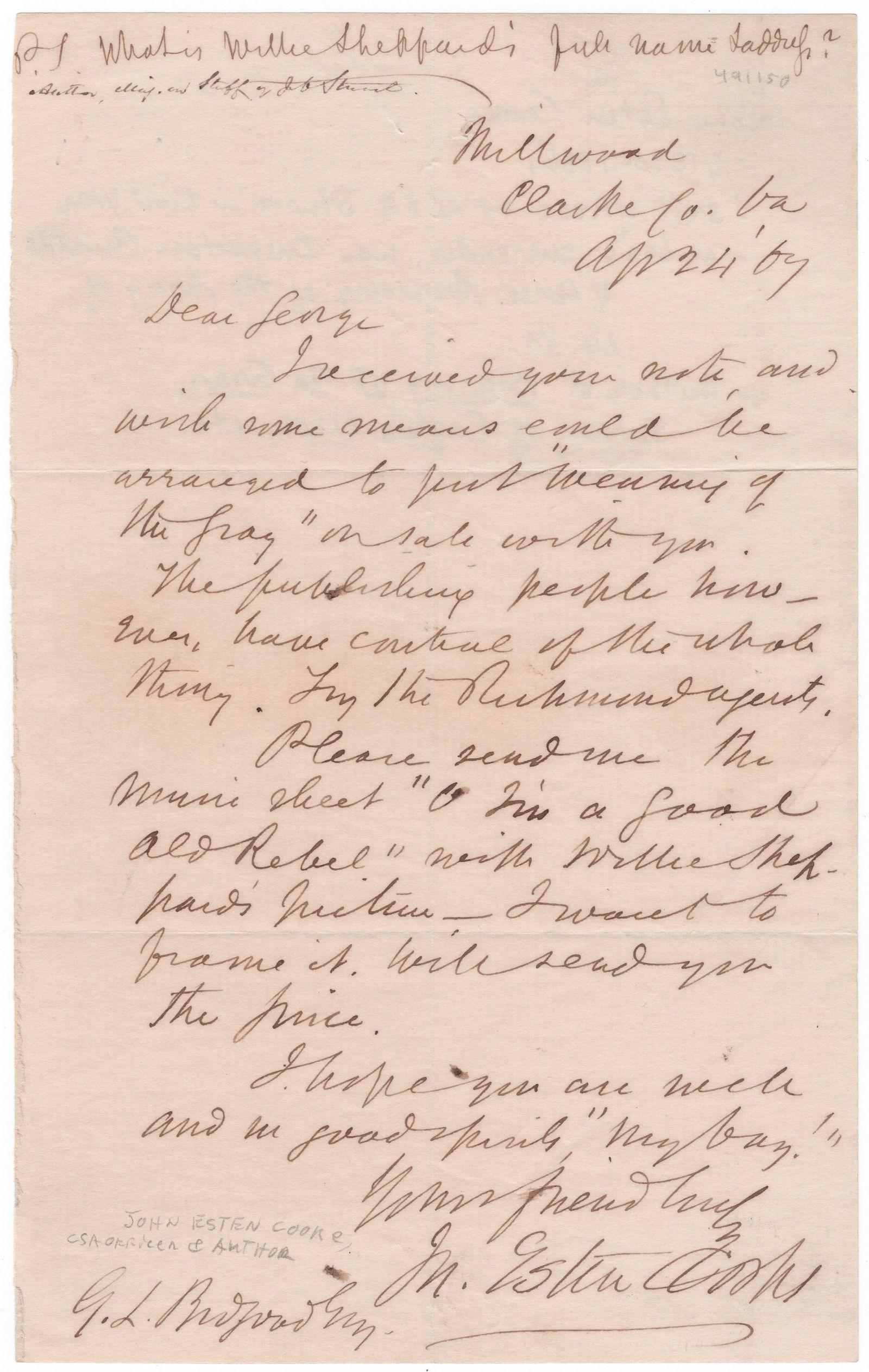 JOHN ESTEN COOKE (1 of 2)