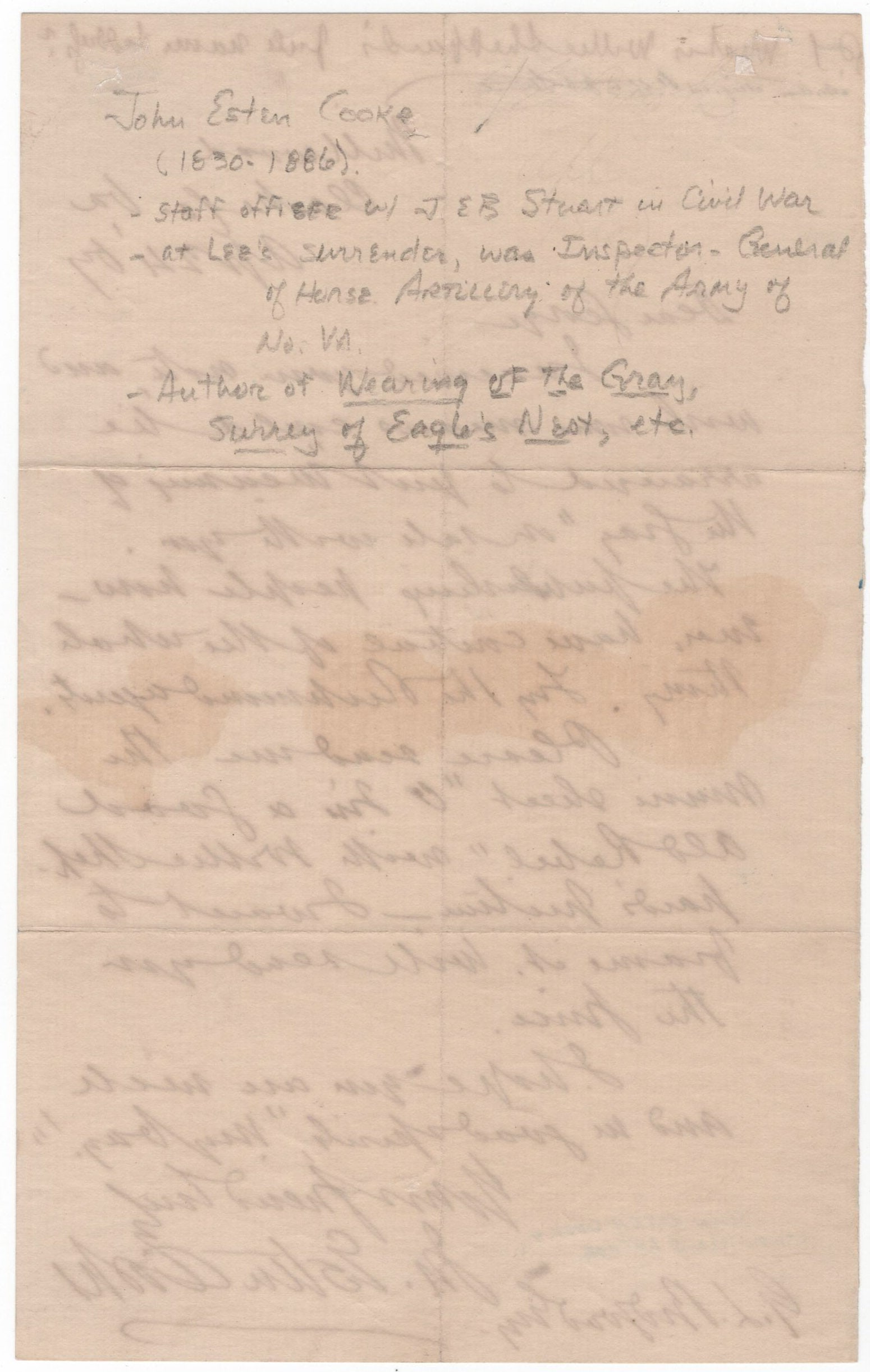 JOHN ESTEN COOKE - 2
