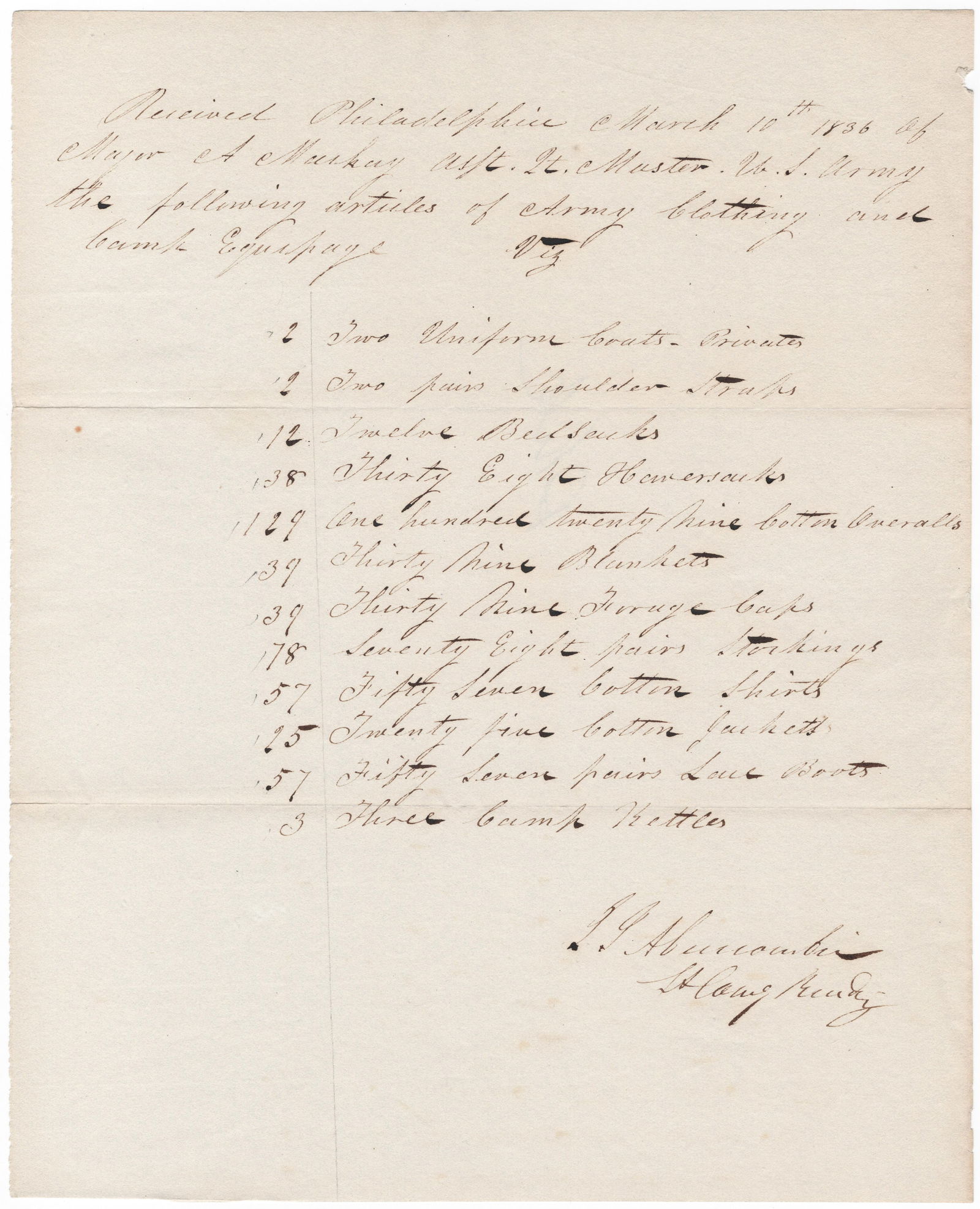 JOHN J. ABERCROMBIE: (1798 - 1877) Union brigadier general, commander of the IV Corps' 2nd Brigade, attached to the Army of the Potomac. He led the brigade throughout the Peninsula Campaign in 1862, wounded at the Battle