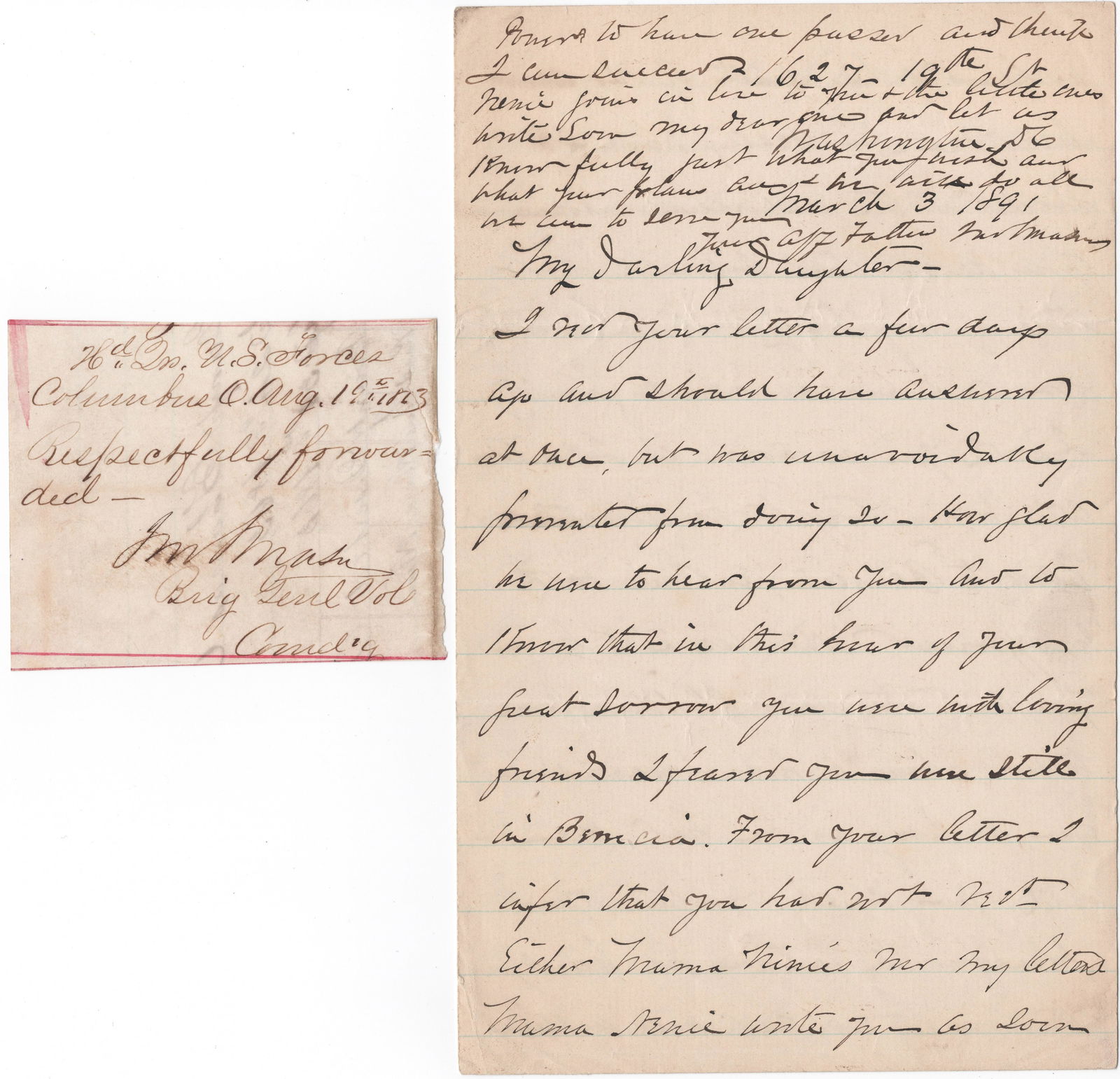 JOHN S. MASON (2): (1824-1897) Union brigadier general of Ohio volunteers, cited for gallantry for his actions at Antietam and Fredericksburg. Later in the war, he was responsible for Confederate raider John Hunt