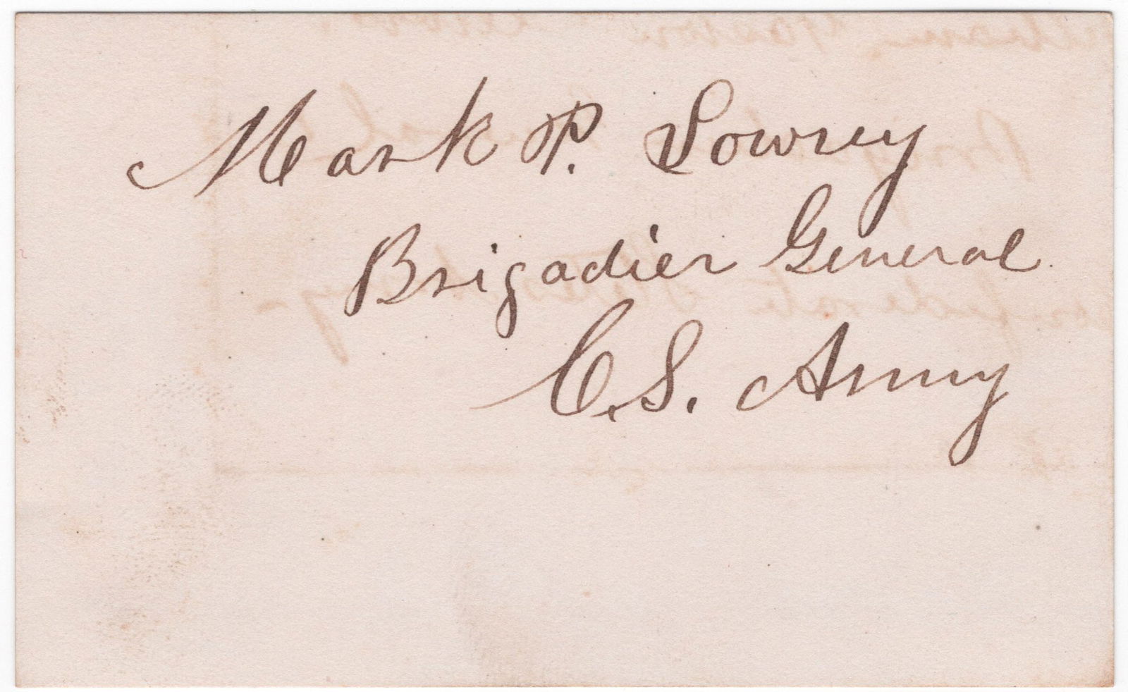 MARK P. LOWREY: (1828 – 1885) 'The Preacher General', a Southern Baptist preacher and Confederate brigadier general who fought at Shiloh, Perryville, the Kentucky Campaign, and the Battle of Chickamauga. Maj.