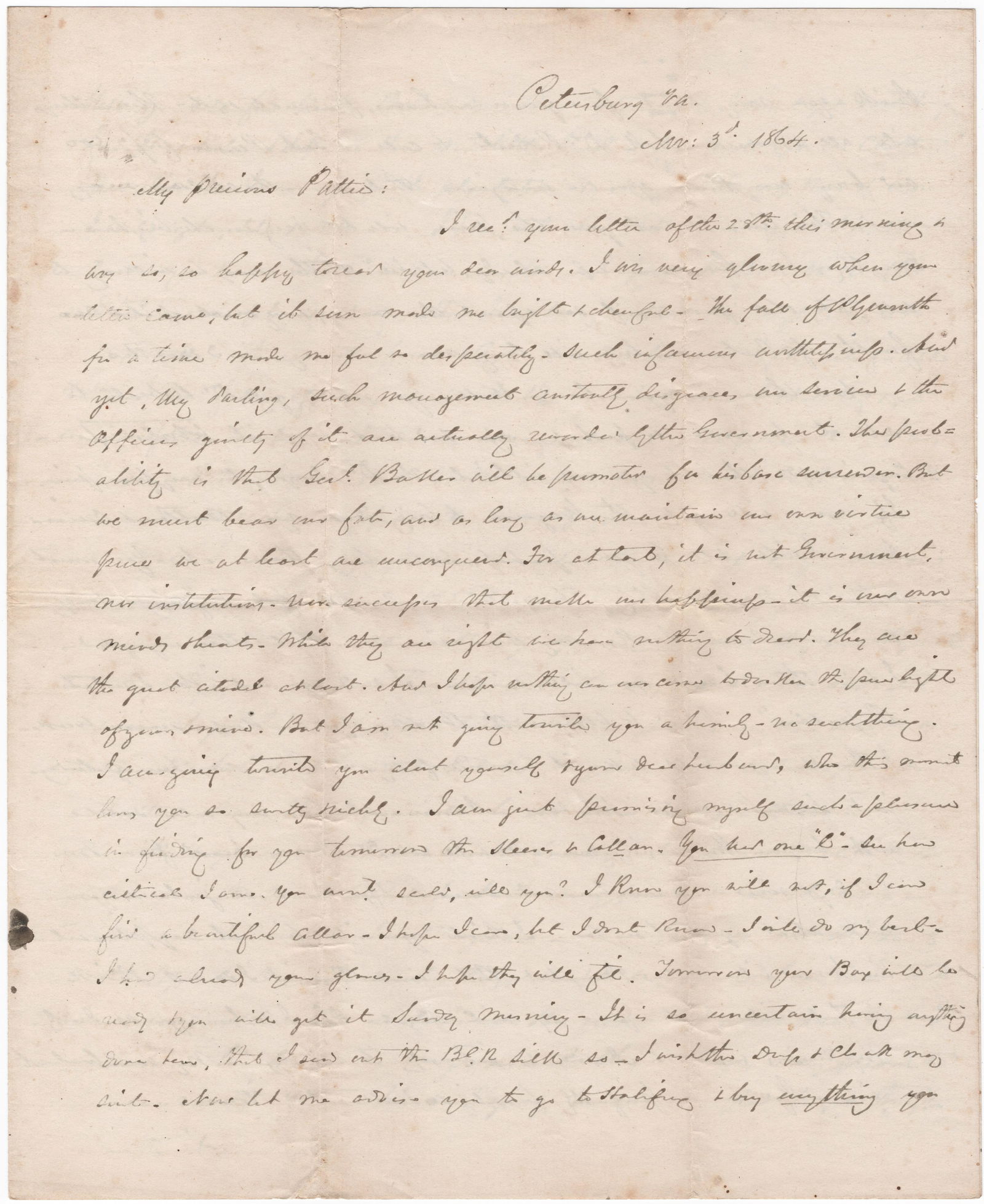 MATTHEW W. RANSOM: (1826 - 1904) Confederate politician turned brigadier general who fought in the Seven Days, Sharpsburg and Petersburg, wounded three times in the process. Fine content war-date A.L. (unsigned),