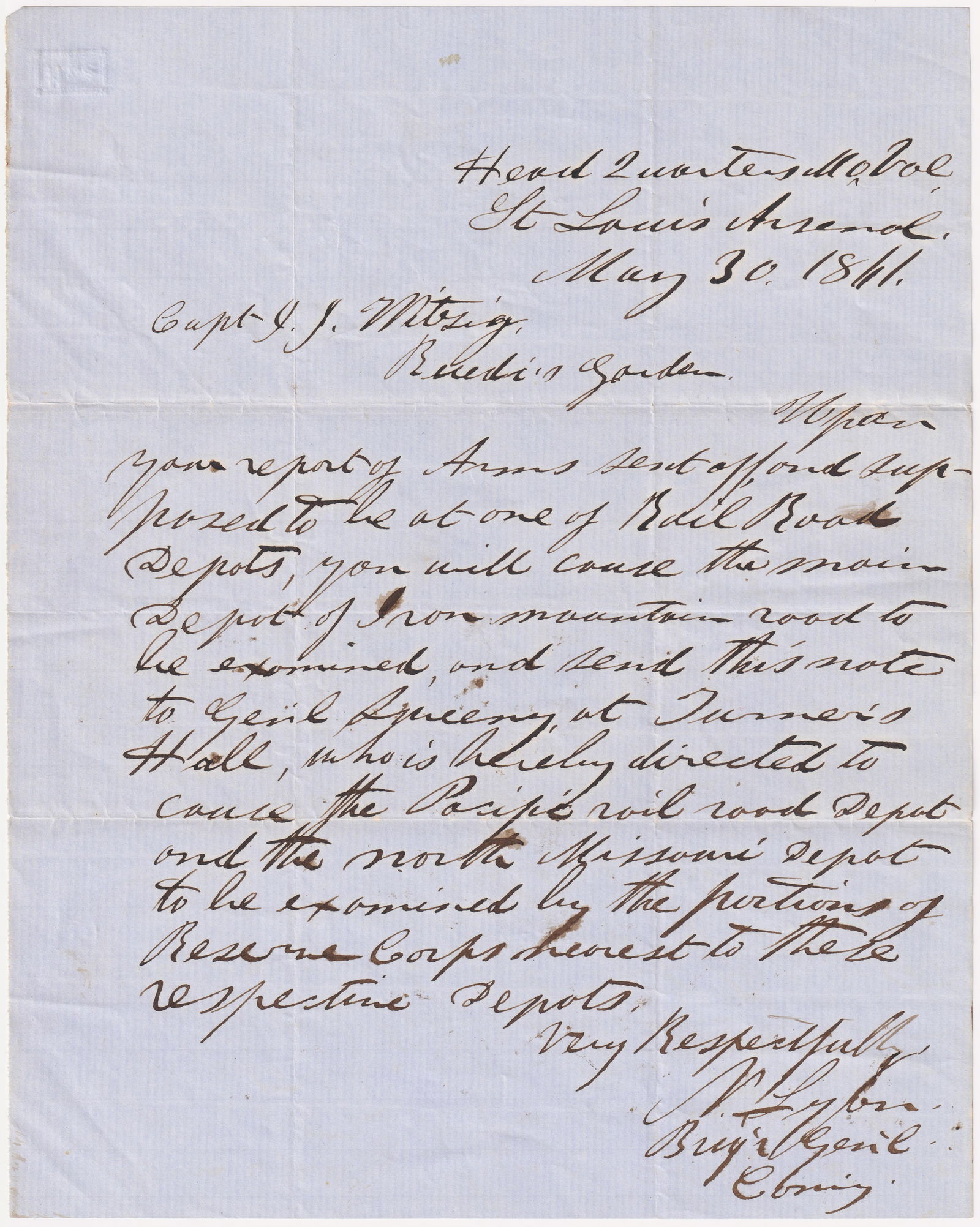 NATHANIEL LYON: (1818 - 1861) Union brigadier general who met with Confederate representatives and declared 'This means war', he later put down the pro-Confederate Missouri militia and faced Ben McCulloch at Wilson's