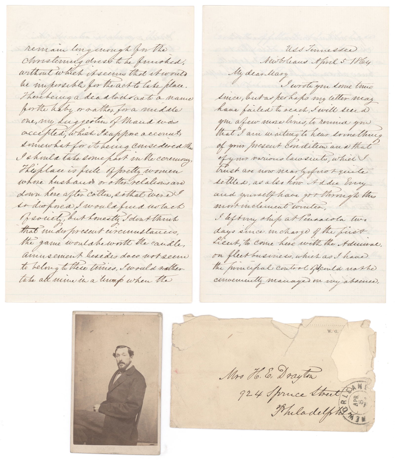 PERCIVAL DRAYTON: (1812-1865) Southern-born Union naval officer, brother of Confederate General Thomas Drayton. He commanded the West Gulf squadron and the Farragut’s flagship USS HARTFORD during the Battle of Mo